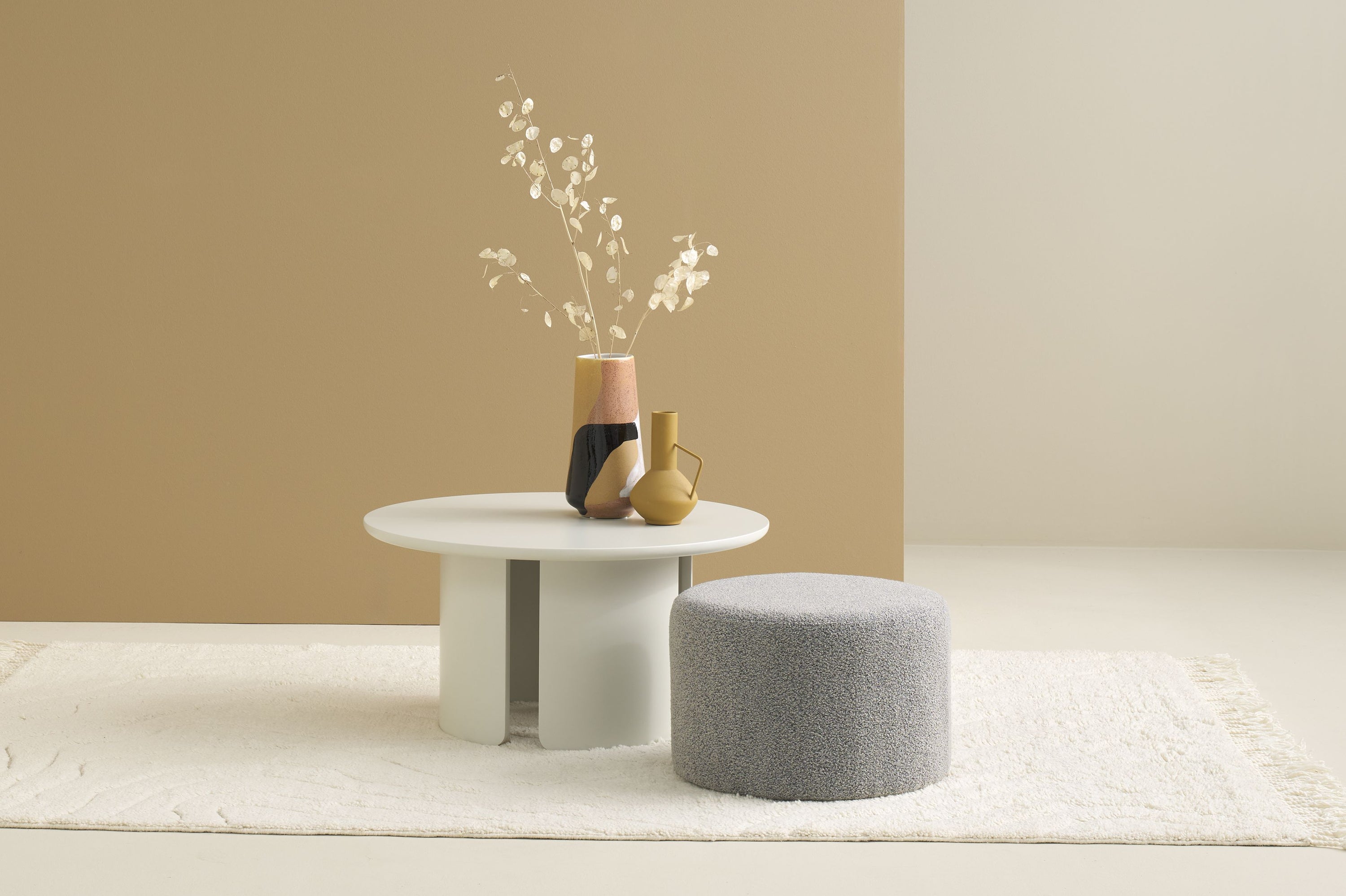 ALVIK Pouf grau