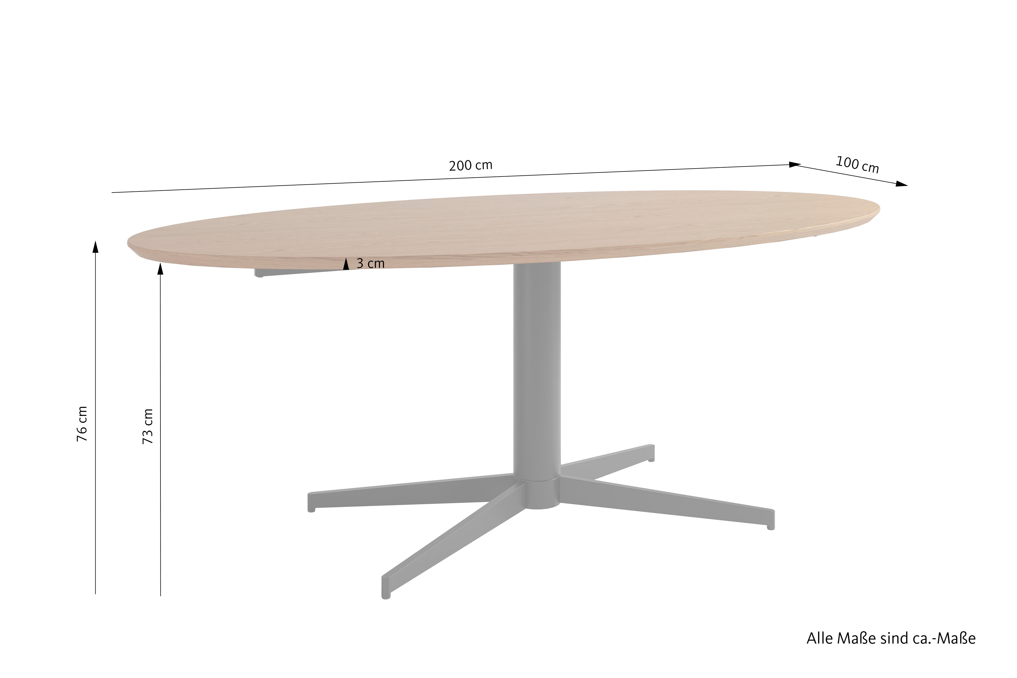 FEVIK Tisch Eichefarbig Tobacco