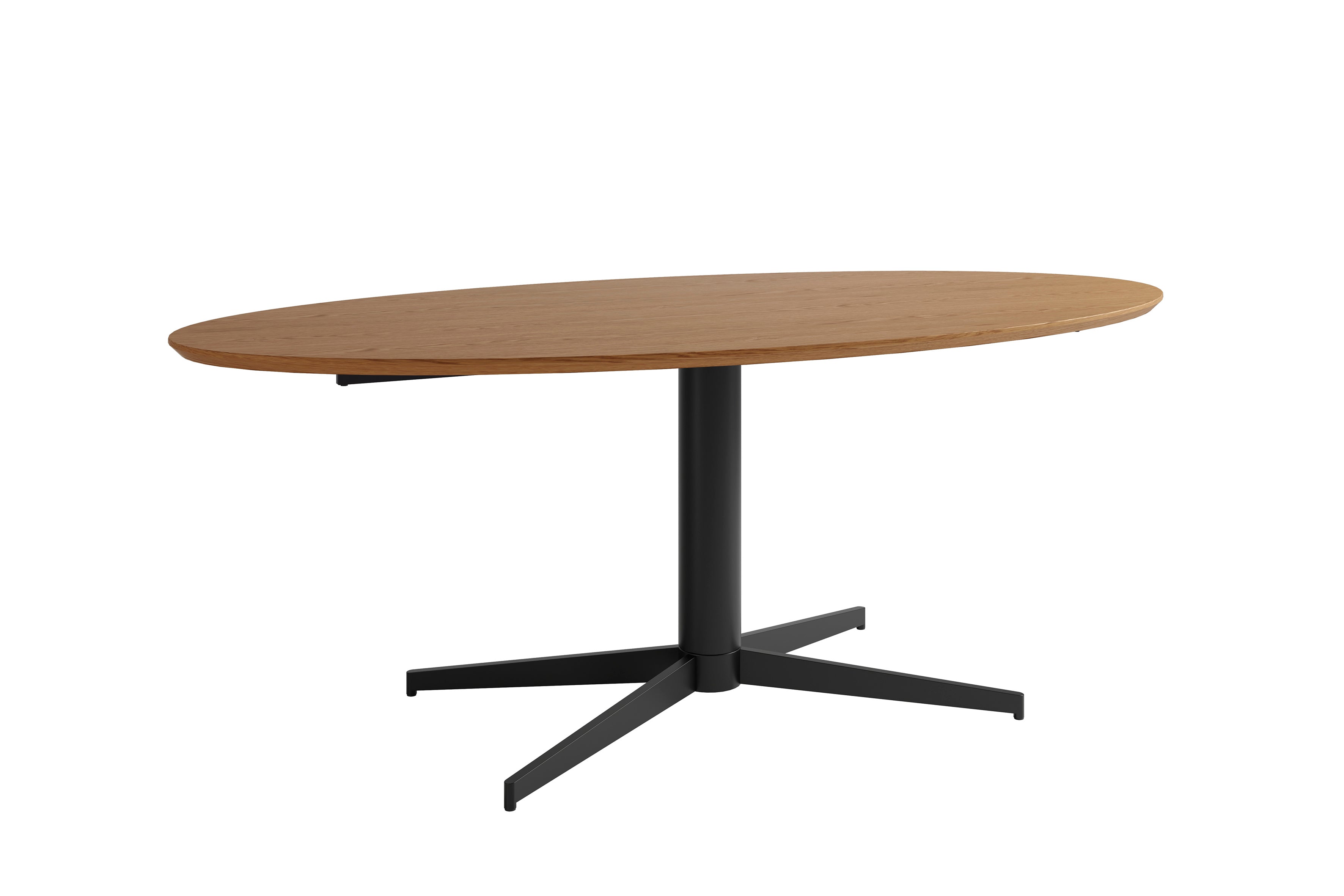 SCHÖNER WOHNEN-Kollektion Esszimmertisch FEVIK 160 oder 200, Echtholzfurnier Eichefarbig Tobacco, Untergestell aus Metall schwarz oder Echtholzfurnier Eichefarbig Bianco, Untergestell aus Metall seidengrau