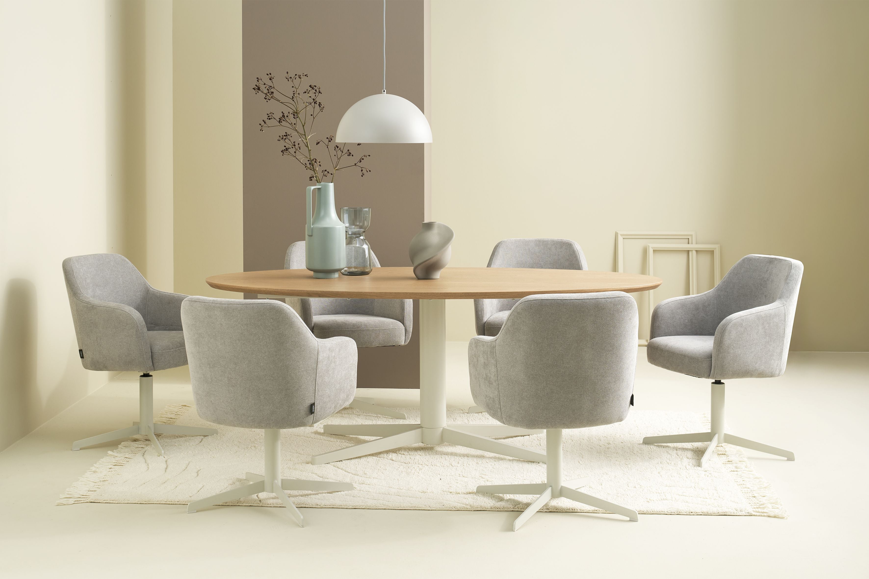 FEVIK Tisch Eichefarbig Bianco