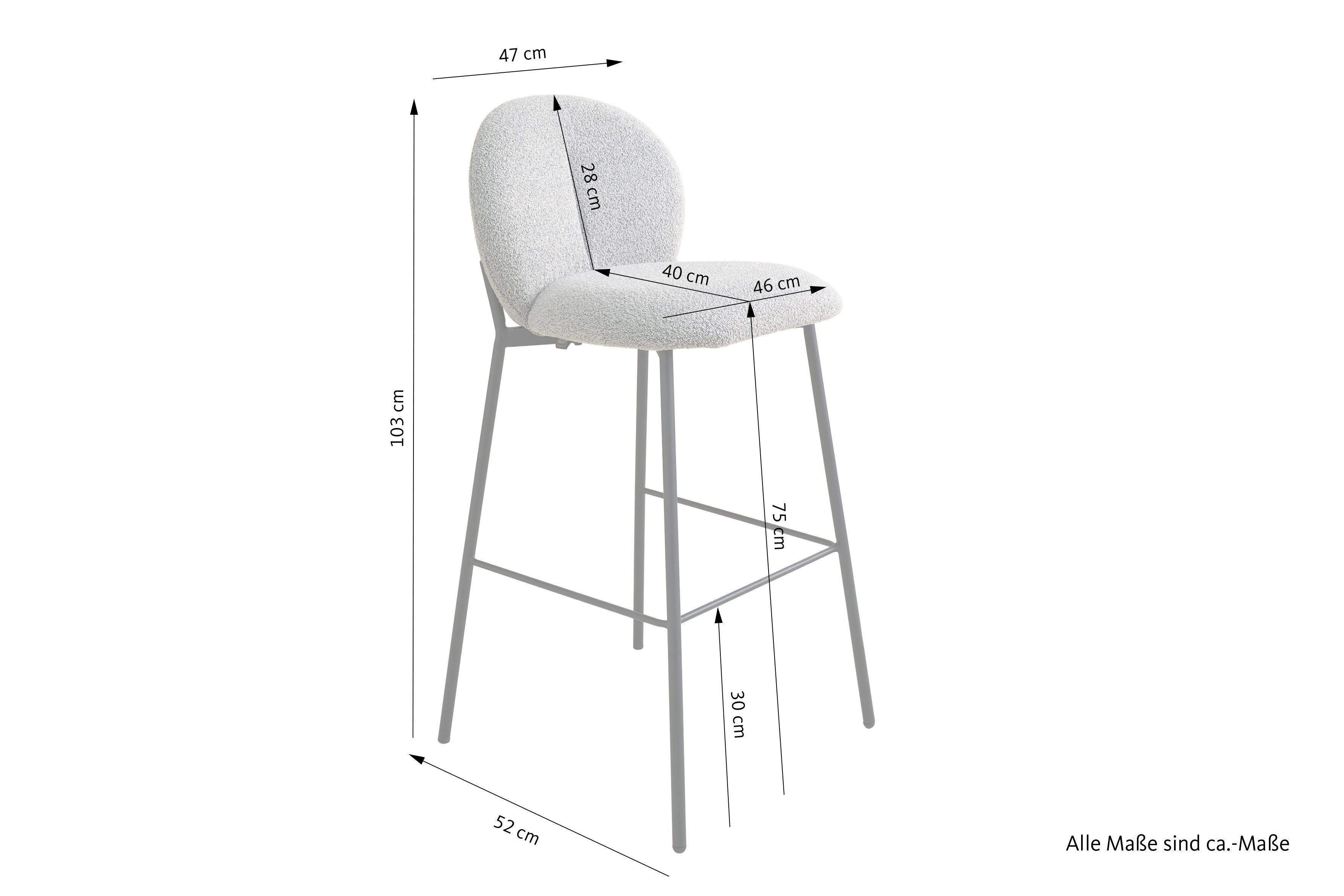 FORDE Barhocker grau