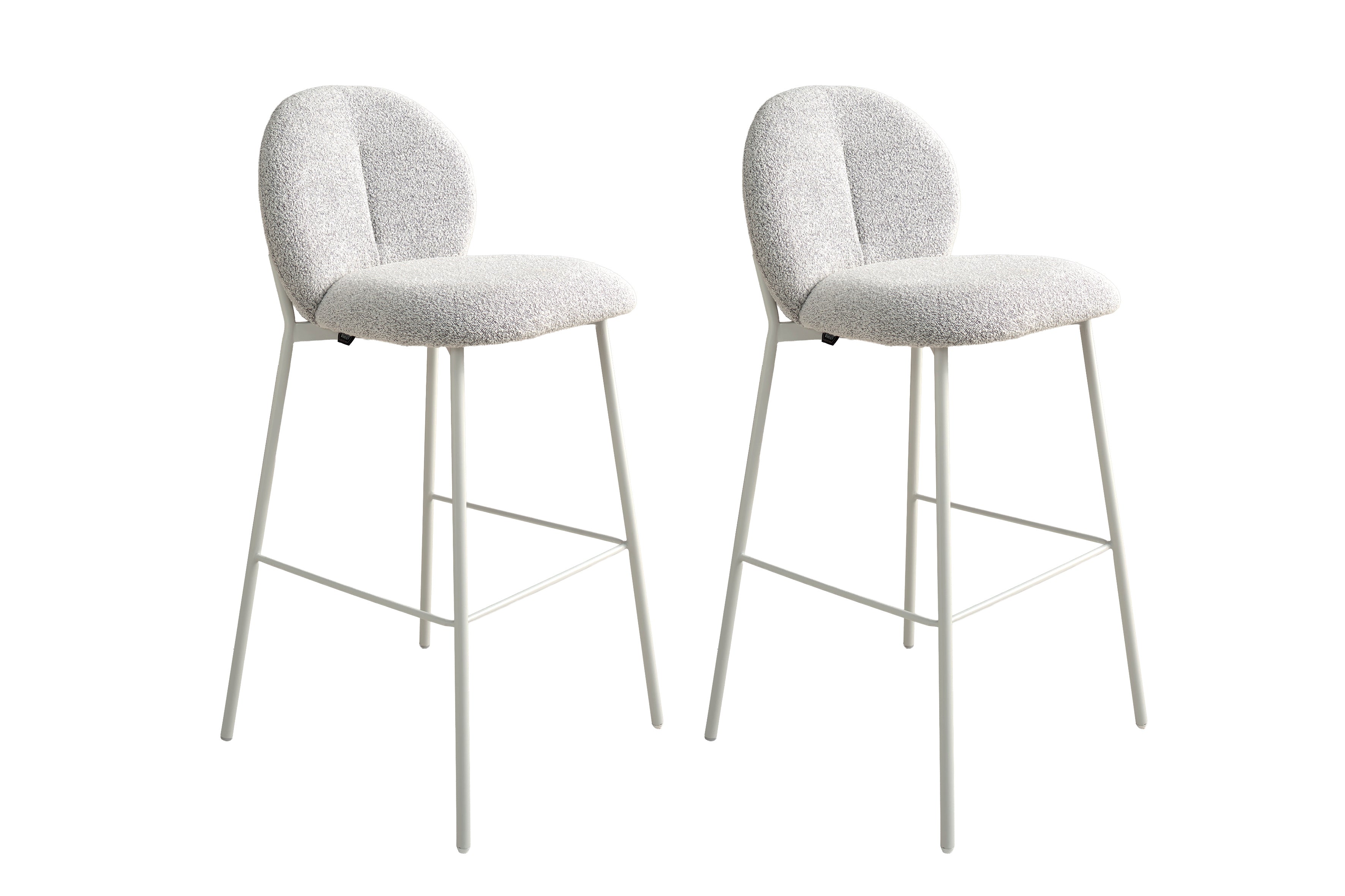 SCHÖNER WOHNEN-Kollektion Barstuhl FORDE 01, Bezug in Bouclé grau, Untergestell aus Metall schwarz oder Bezug in Bouclé greige, Untergestell aus Metall seidengrau