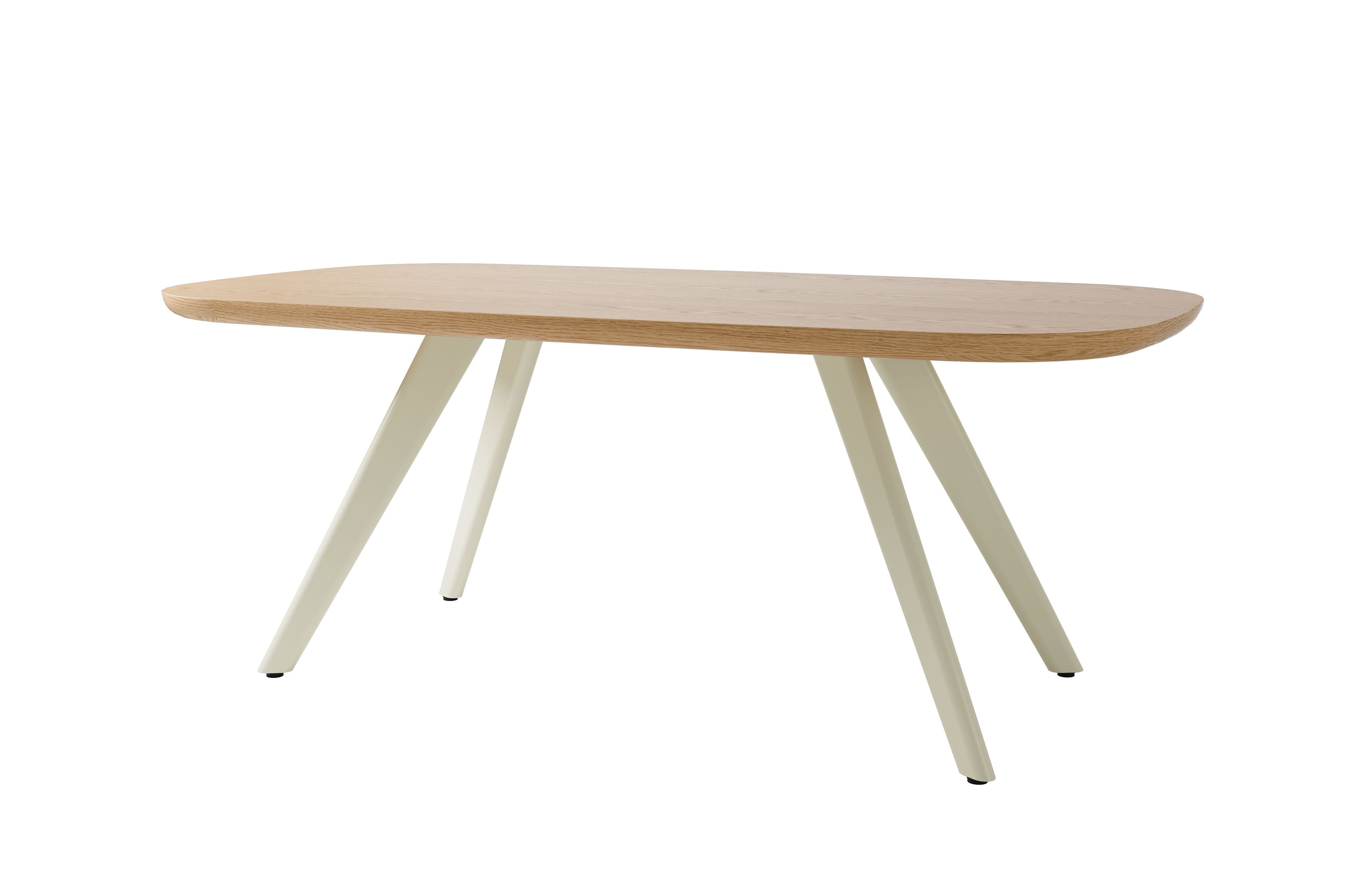 LARVIK Tisch Eichefarbig Bianco