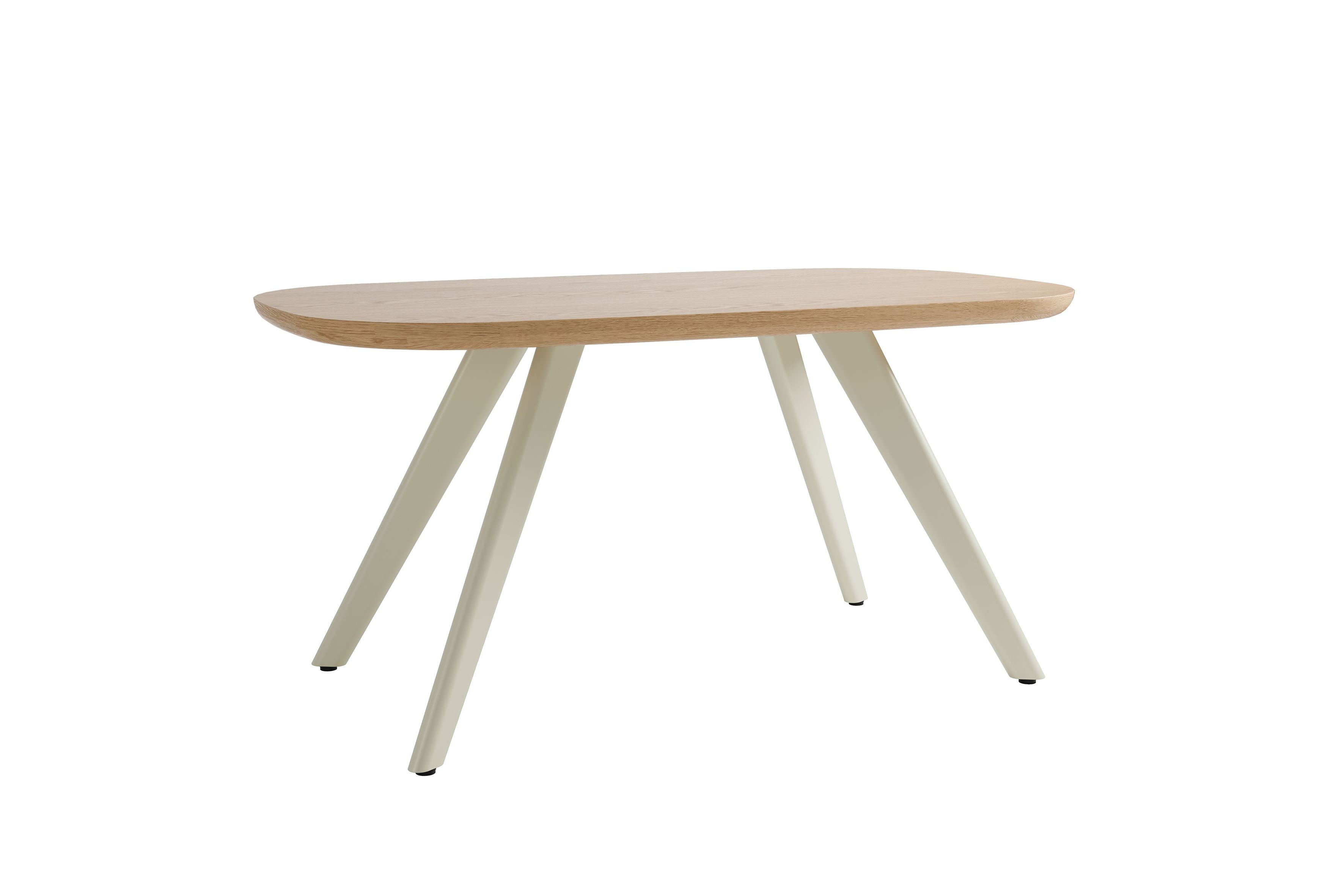 SCHÖNER WOHNEN-Kollektion Esszimmertisch LARVIK 160 oder 200, Echtholzfurnier Eichefarbig Tobacco, Untergestell aus Metall schwarz oder Echtholzfurnier Eichefarbig Bianco, Untergestell aus Metall seidengrau