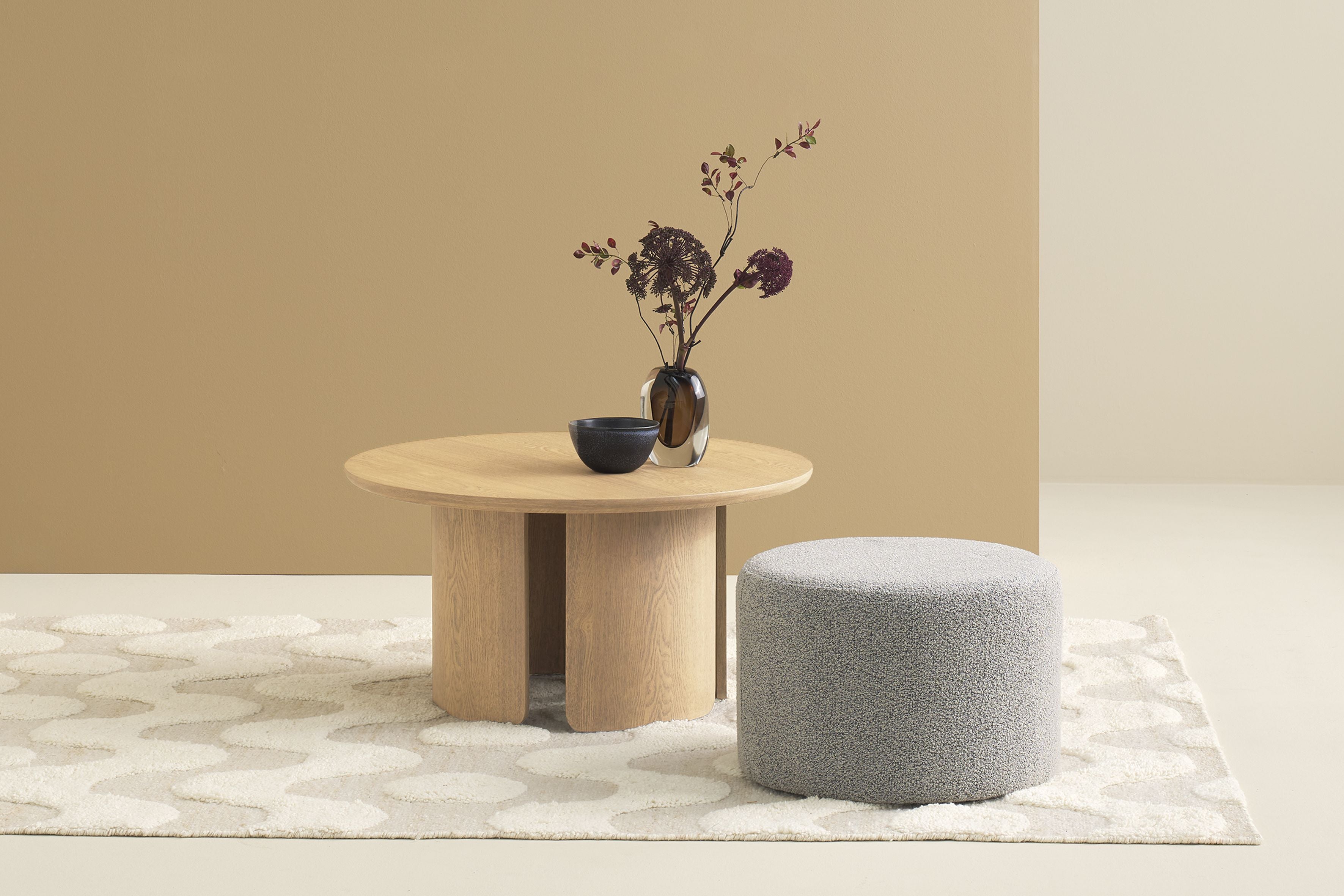 MOLDE Couchtisch Eichefarbig Bianco