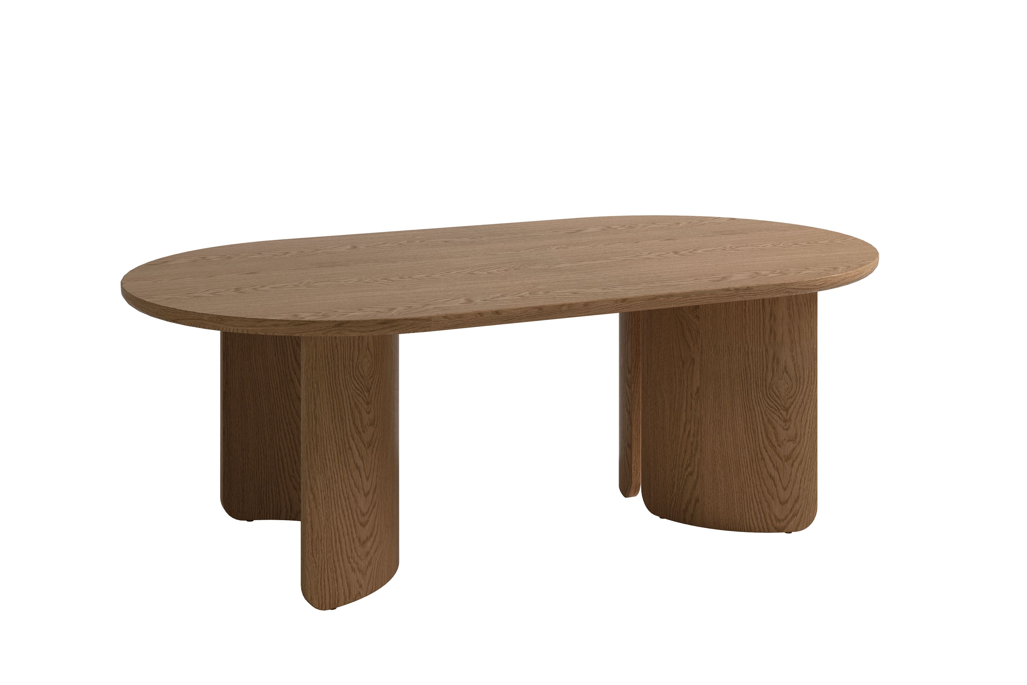 SCHÖNER WOHNEN-Kollektion Couchtisch TROMS 01, Echtholzfurnier Eichefarbig Bianco, Echtholzfurnier Eichefarbig Tobacco, seidengrau