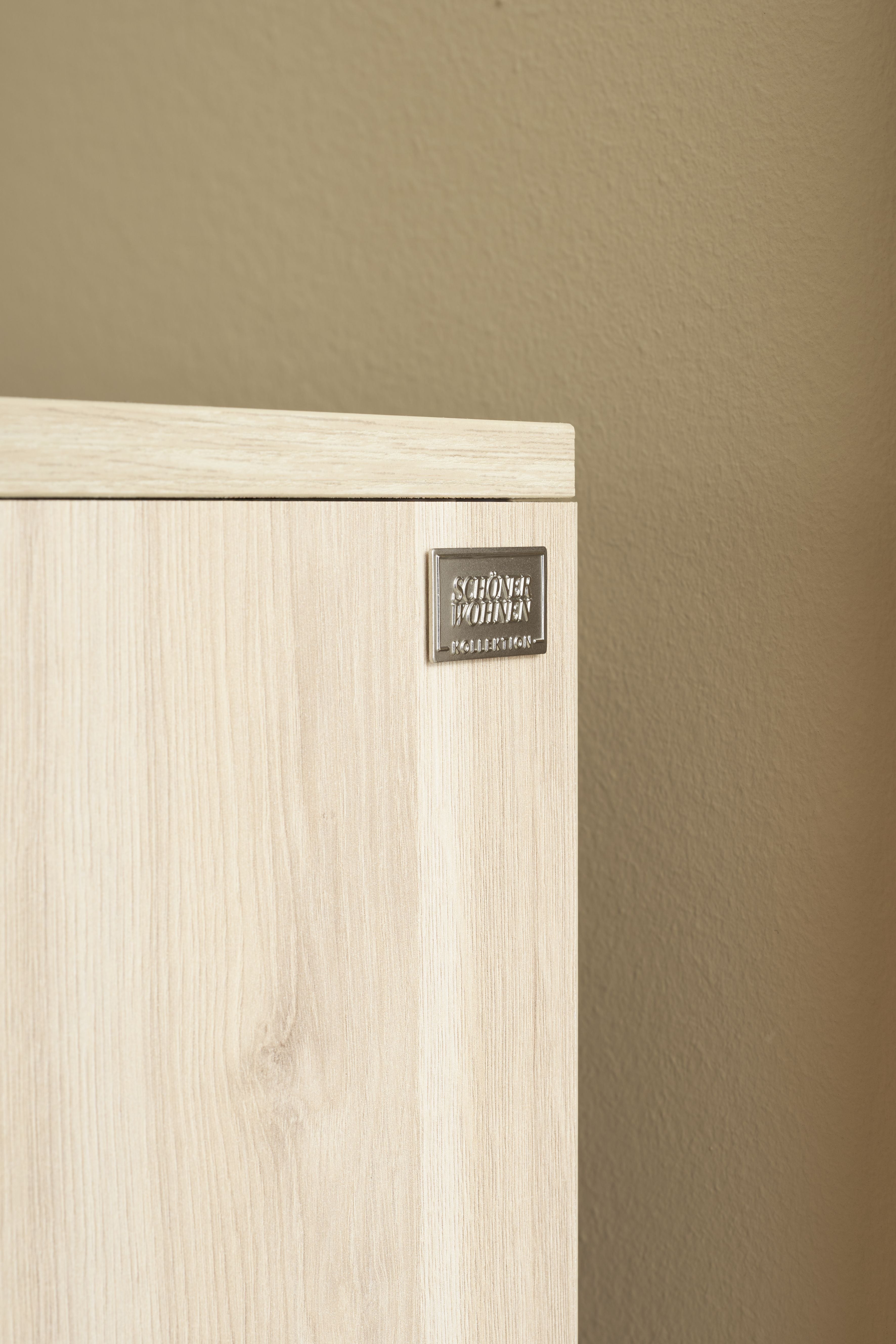 LABOE Highboard Eichefarbig Bianco hell