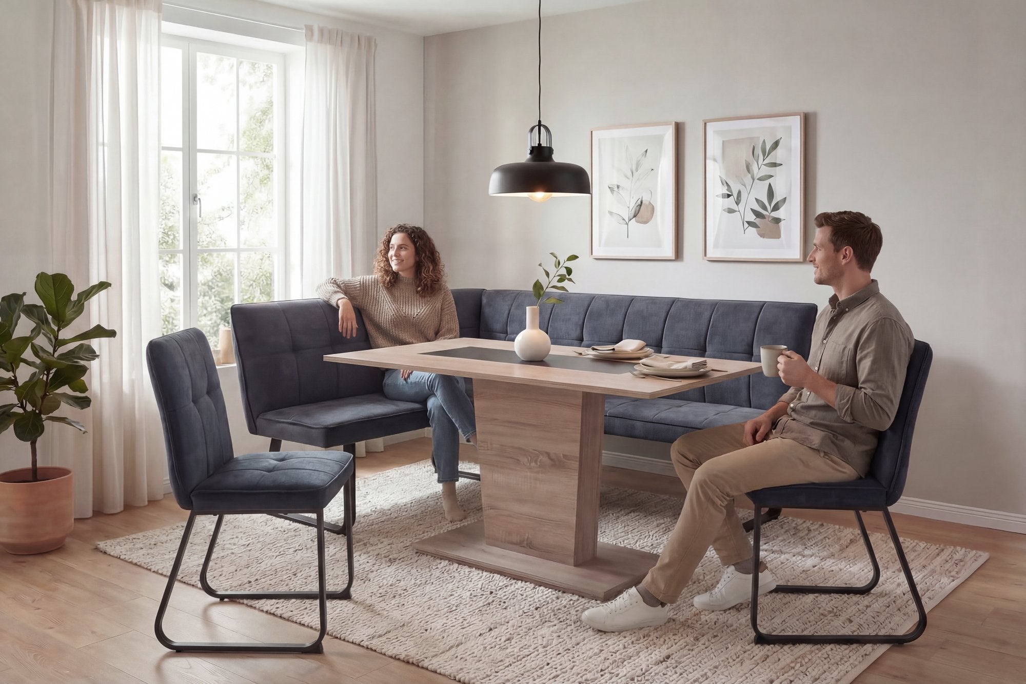 TALEA Eckbank dunkelgrau