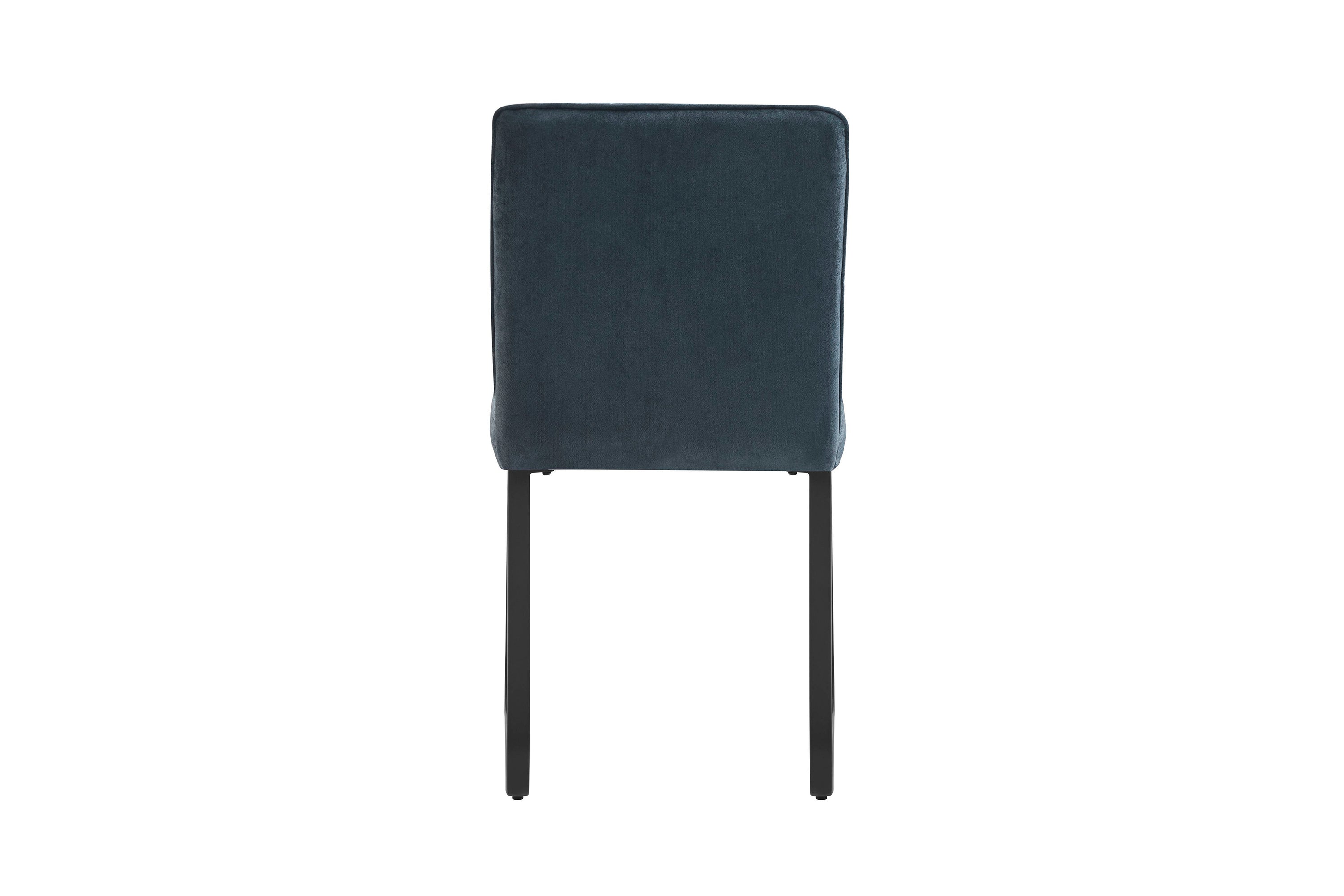 Esszimmerstuhl 2er Set Talea / Webstoff in dunkelgrau oder hellgrau / Gestell Metall in schwarz pulverbeschichtet / Küchenstuhl / Wohnzimmerstuhl / bis 120 kg / B 46, H 86, T 55 cm
