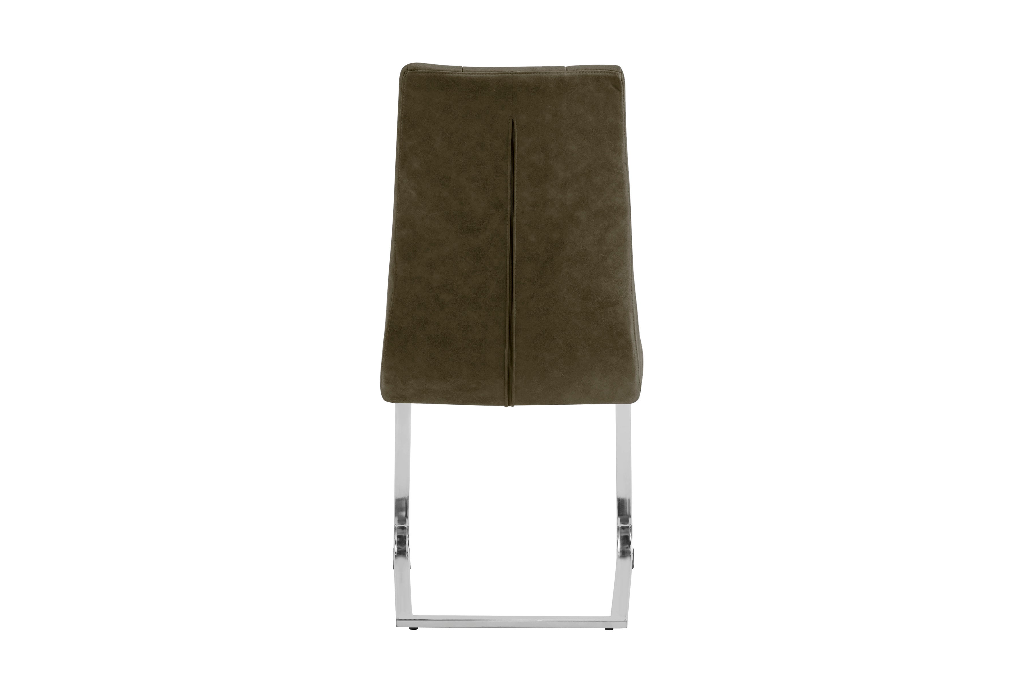 2er Set Schwingstuhl MARLEN XXL / Vintage-Stoff anthrazit, Vintage-Stoff braun Gestell verchromt oder Webstoff dunkelgrau Gestell schwarz / Küchenstühle / Esszimmerstühle / Polsterstuhl / Stühle / B 47, H 96, T 62 cm