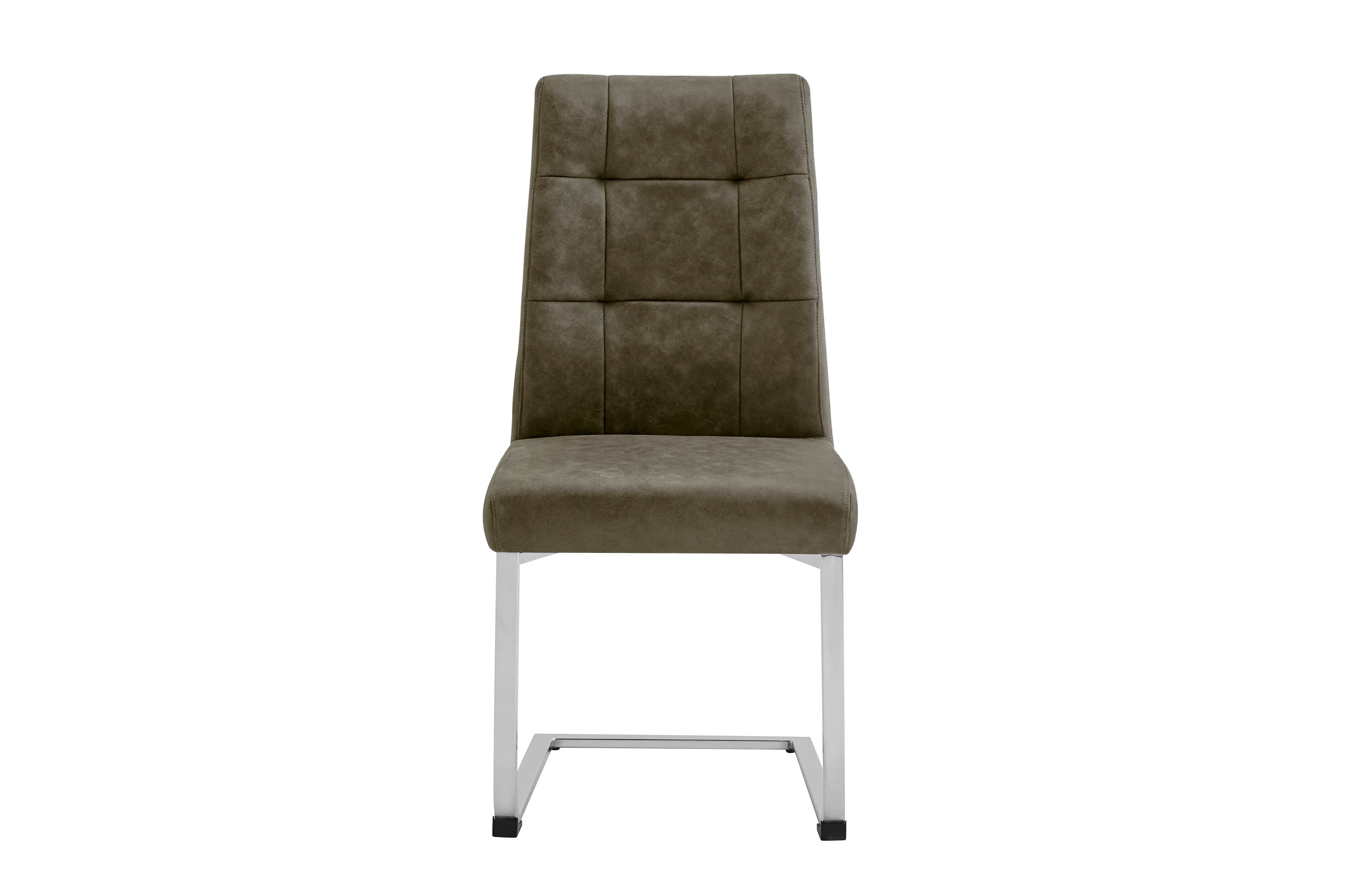 2er Set Schwingstuhl MARLEN XXL / Vintage-Stoff anthrazit, Vintage-Stoff braun Gestell verchromt oder Webstoff dunkelgrau Gestell schwarz / Küchenstühle / Esszimmerstühle / Polsterstuhl / Stühle / B 47, H 96, T 62 cm