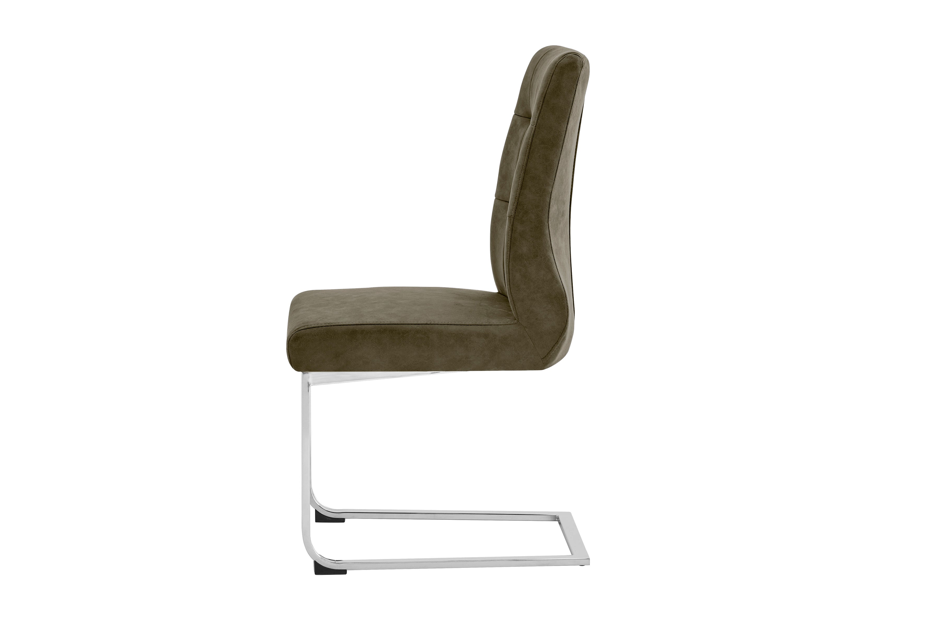 2er Set Schwingstuhl MARLEN XXL / Vintage-Stoff anthrazit, Vintage-Stoff braun Gestell verchromt oder Webstoff dunkelgrau Gestell schwarz / Küchenstühle / Esszimmerstühle / Polsterstuhl / Stühle / B 47, H 96, T 62 cm