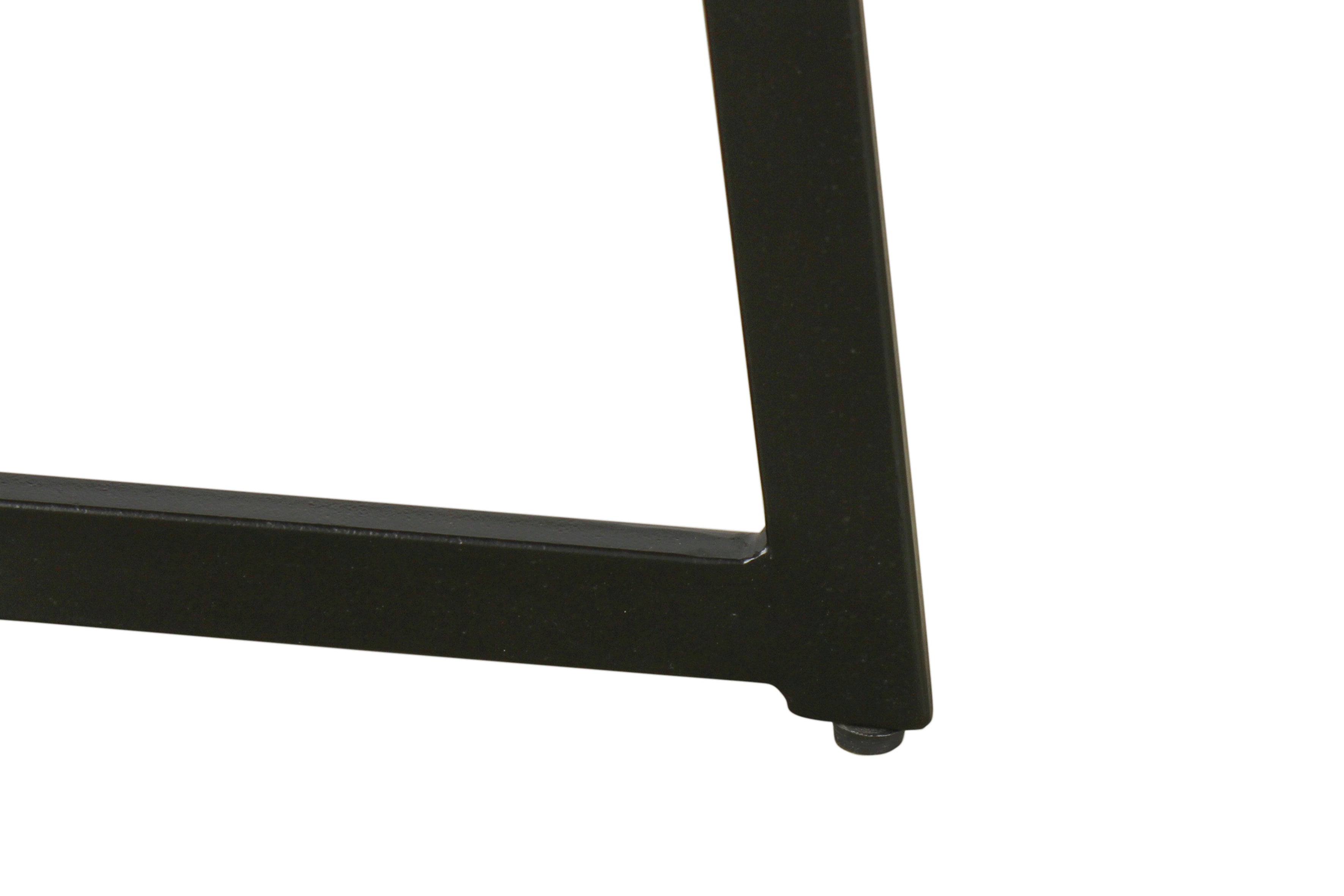 Couchtisch ALINA / Platte Akazie massiv / Gestell Metall schwarz / D 80, H 47 cm