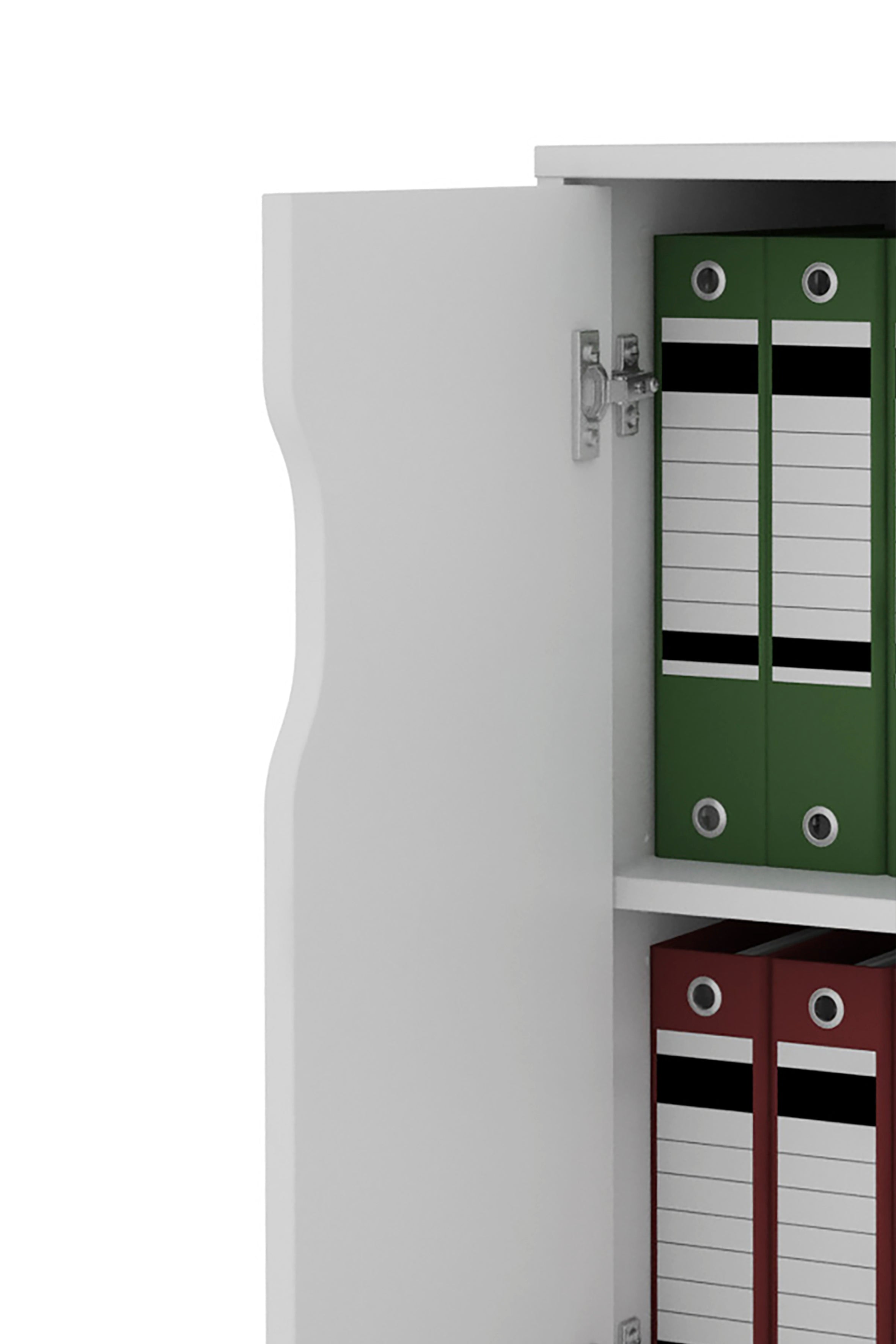 Aktenschrank BELFAST / mit viel Stauraum / 2 Türen / weiß oder anthazit / B 60, H 76,5, T 37 cm