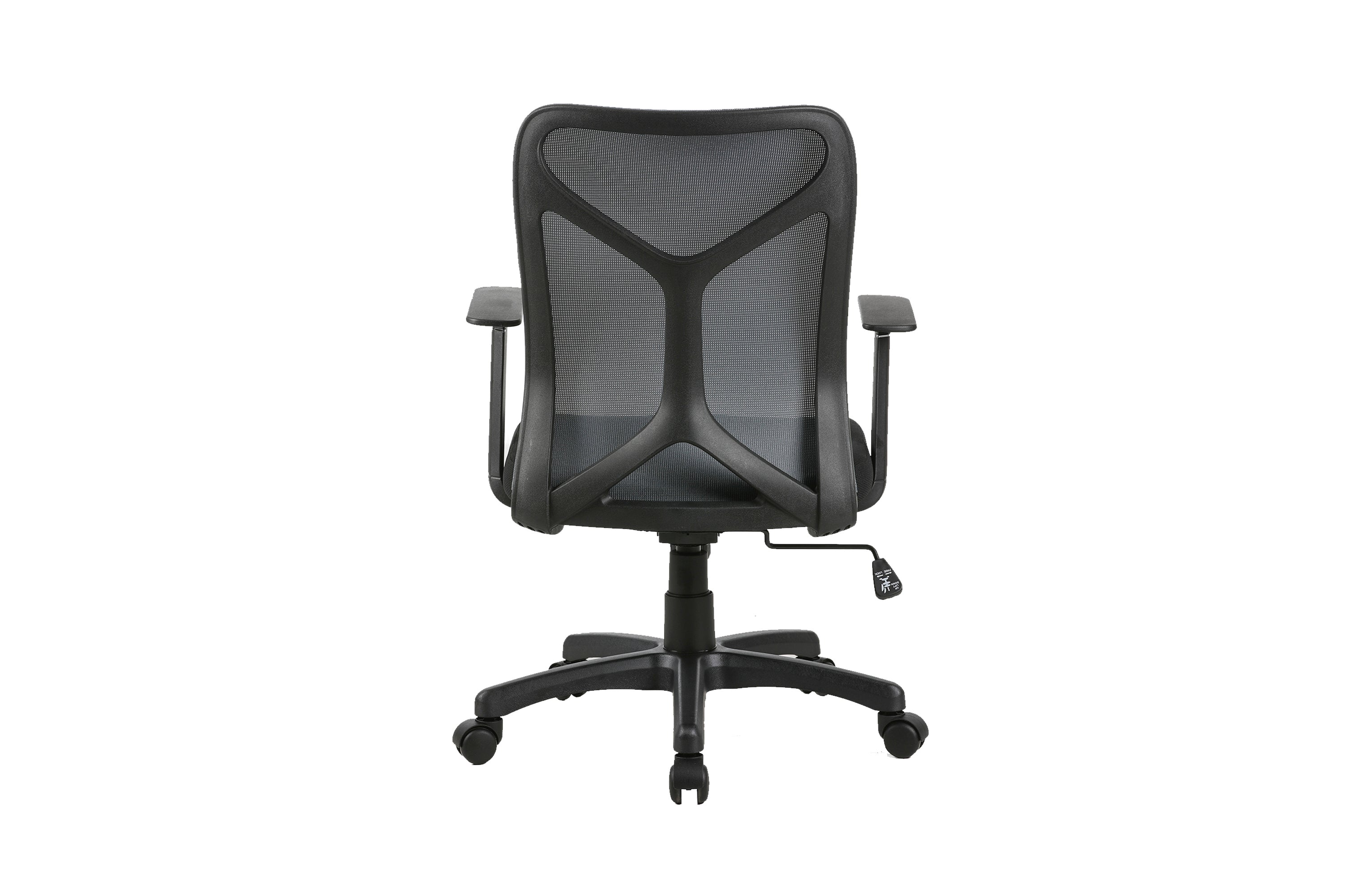 Chefsessel BONE / Kunststoff schwarz / Mesh schwarz, ziegelrot oder grau / Wippmechanik / Sicherheitsklemmschutz / Höhenverstellung / gebremste Sicherheitsdoppelrollen / B 61,5, H 91-98,5, T 51,5 cm