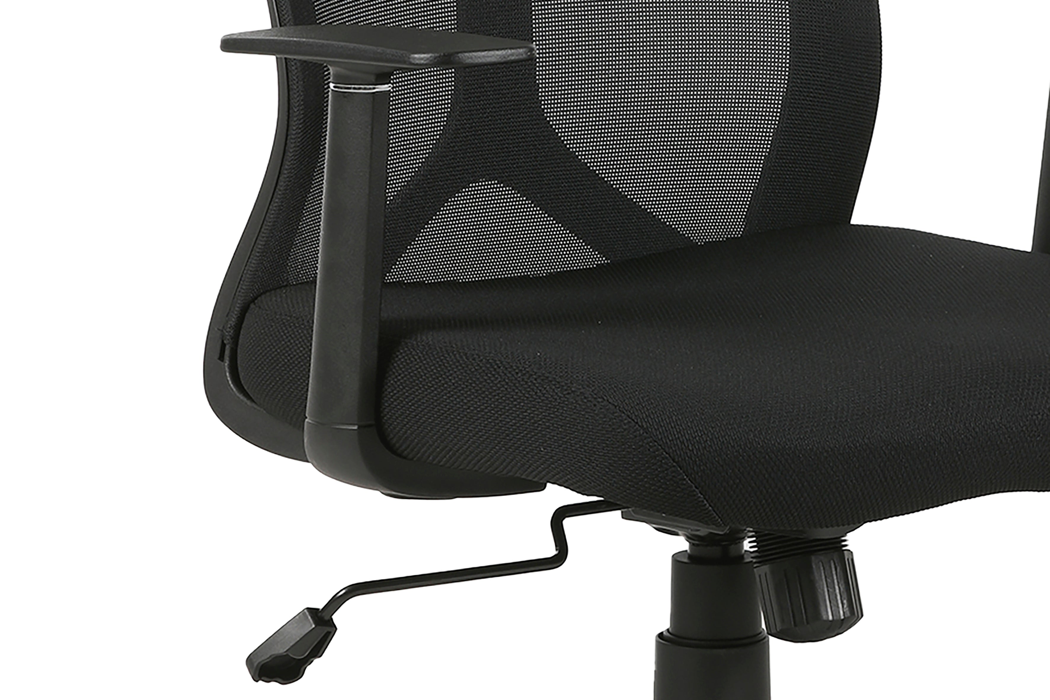 Chefsessel BONE / Kunststoff schwarz / Mesh schwarz, ziegelrot oder grau / Wippmechanik / Sicherheitsklemmschutz / Höhenverstellung / gebremste Sicherheitsdoppelrollen / B 61,5, H 91-98,5, T 51,5 cm