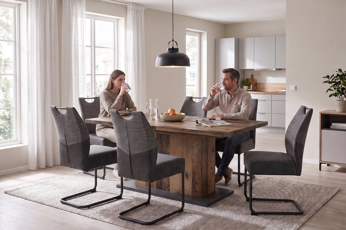 Esstisch Athen 160 cm mit Auszug Old Wood Optik
