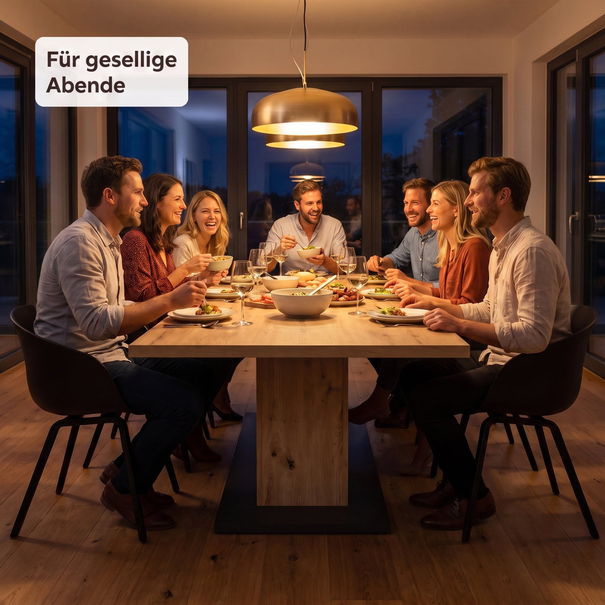 Esstisch Athen 160 cm mit Auszug Artisan Eiche Optik