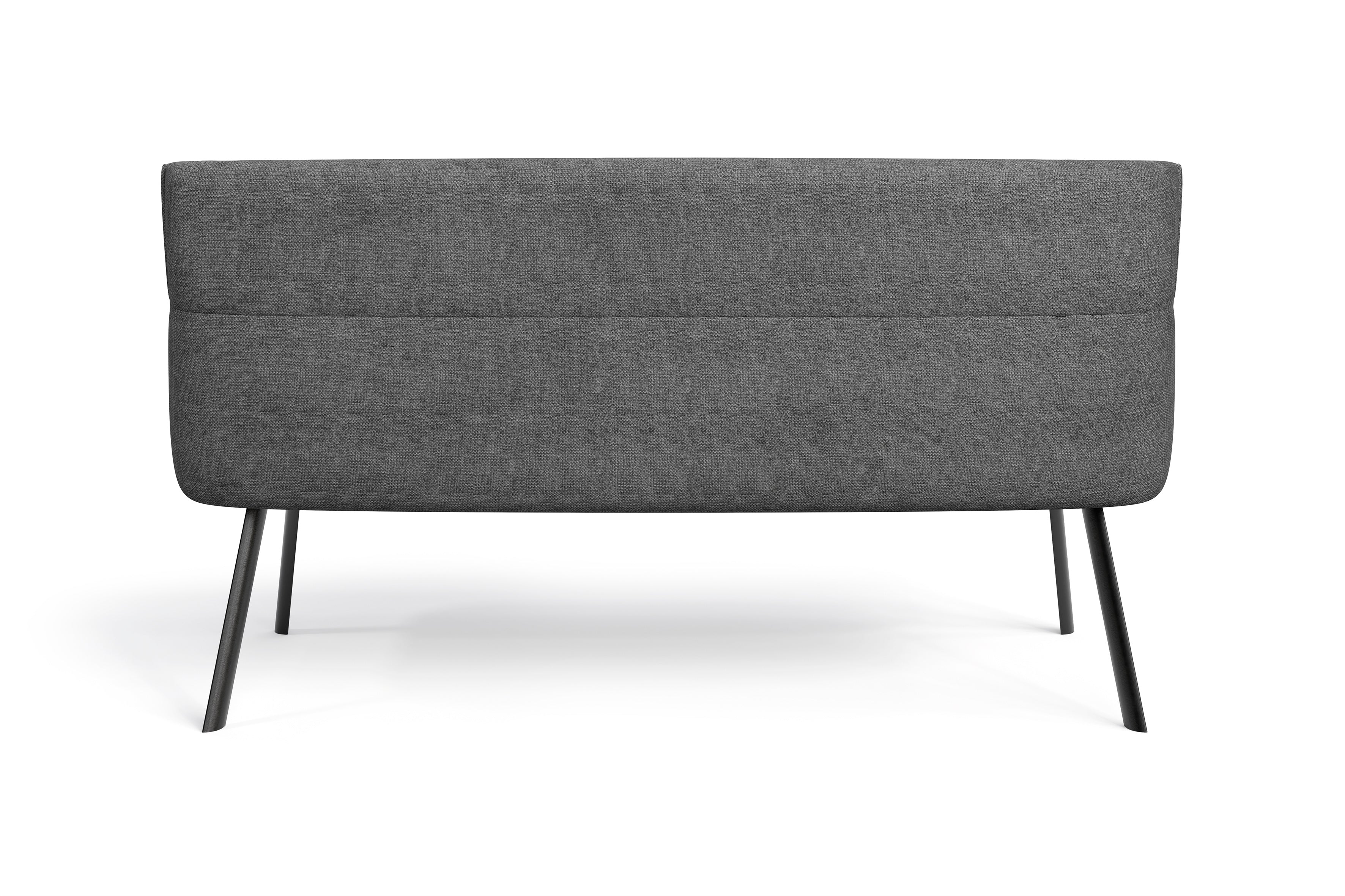 Bank CALIFORNIA / Rücken Webstoff anthrazit oder grün / Sitz Vintage-Velvet anthrazit oder grün mit Keder / Gestell Metall schwarz / Bank mit Rückenlehne / B 180, H 88, T 63 cm