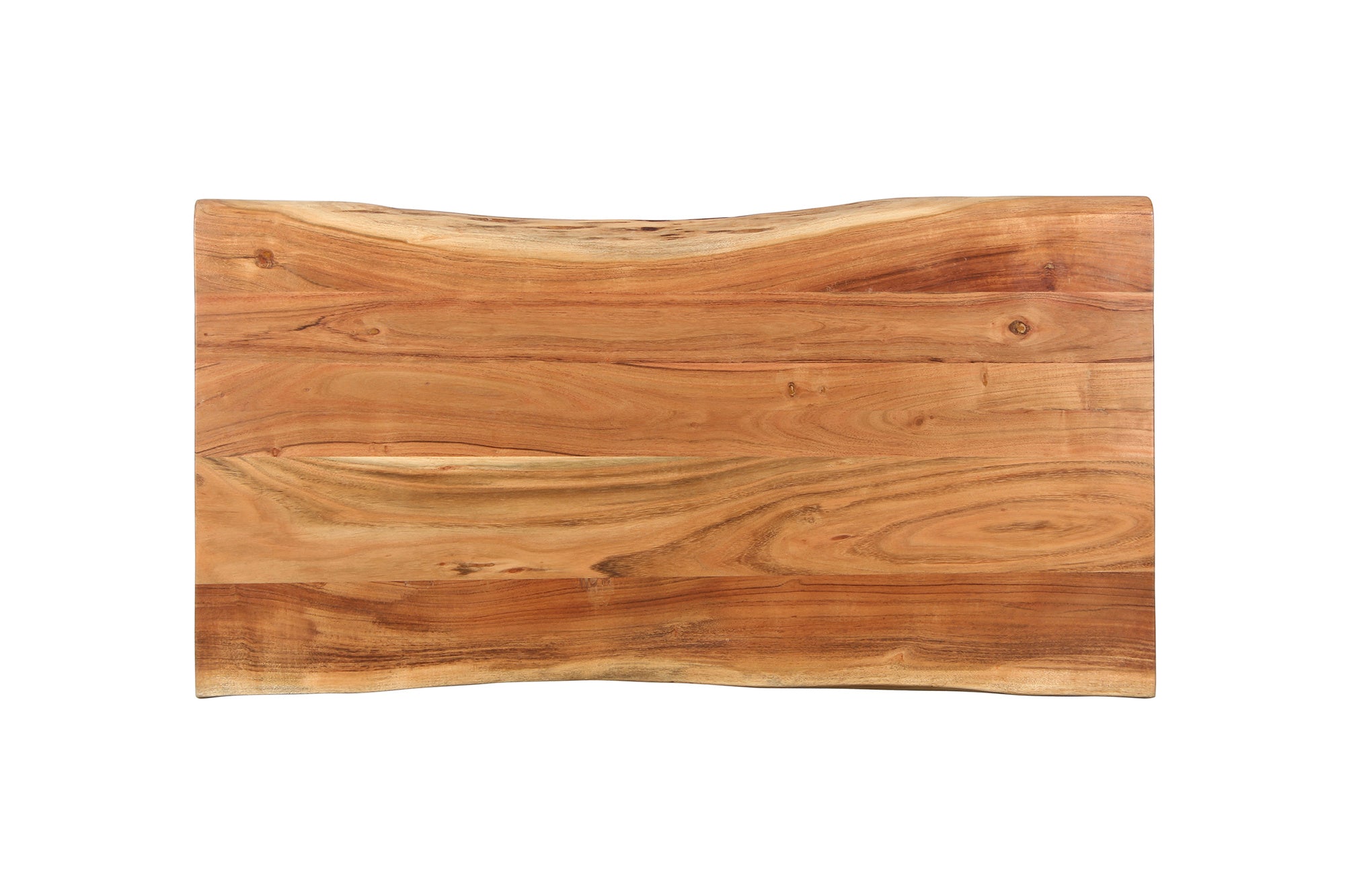 Couchtisch CHETA / Akazie natur, Metall schwarz / mit Baumkante / B 115, H 37, T 60 cm