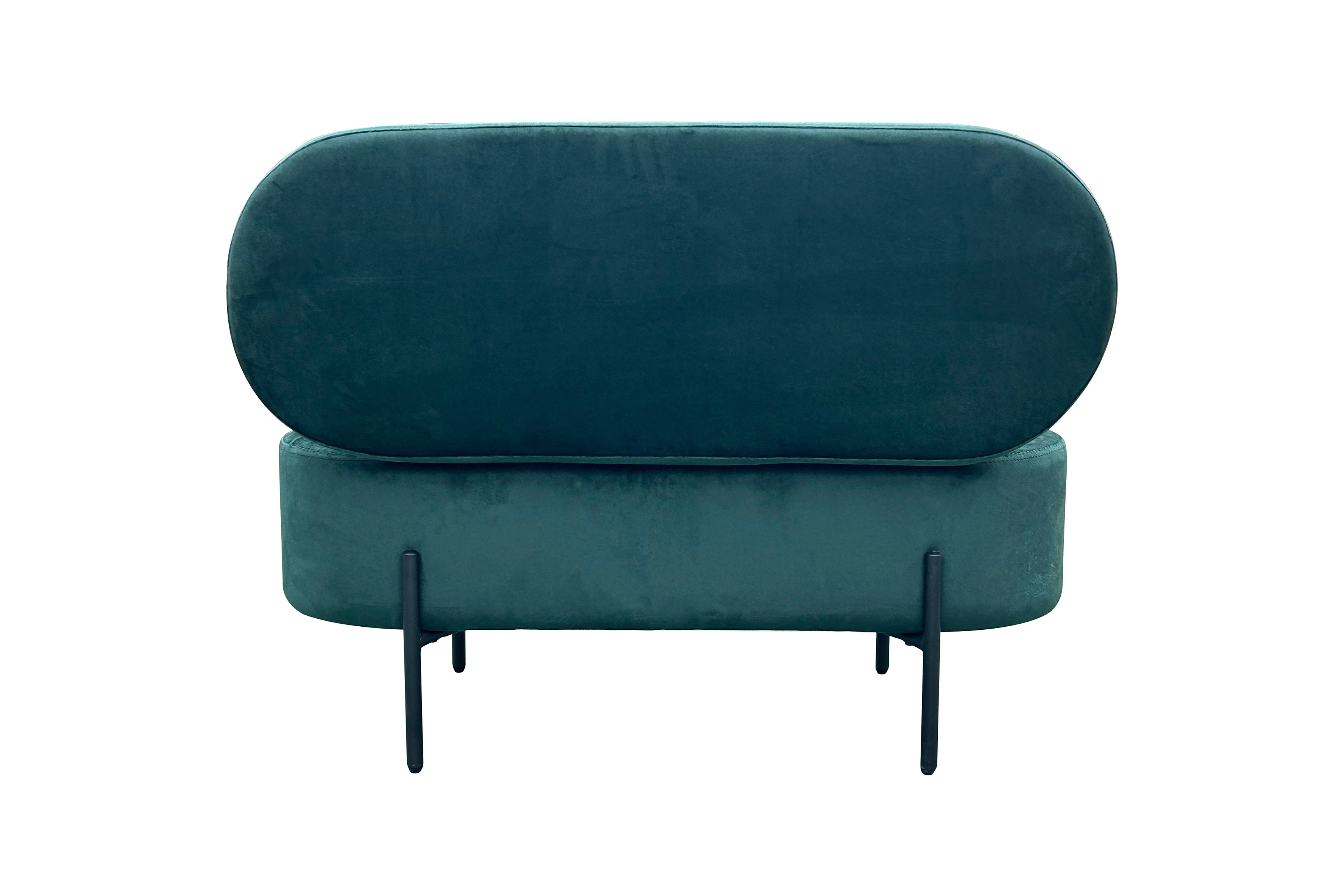 Bank NOVA / Samt dunkelgrün, grau oder schwarz / Metall schwarz pulverbeschichtet / Polsterbank mit Stauraum / B 95, H 42, T 37,5 cm