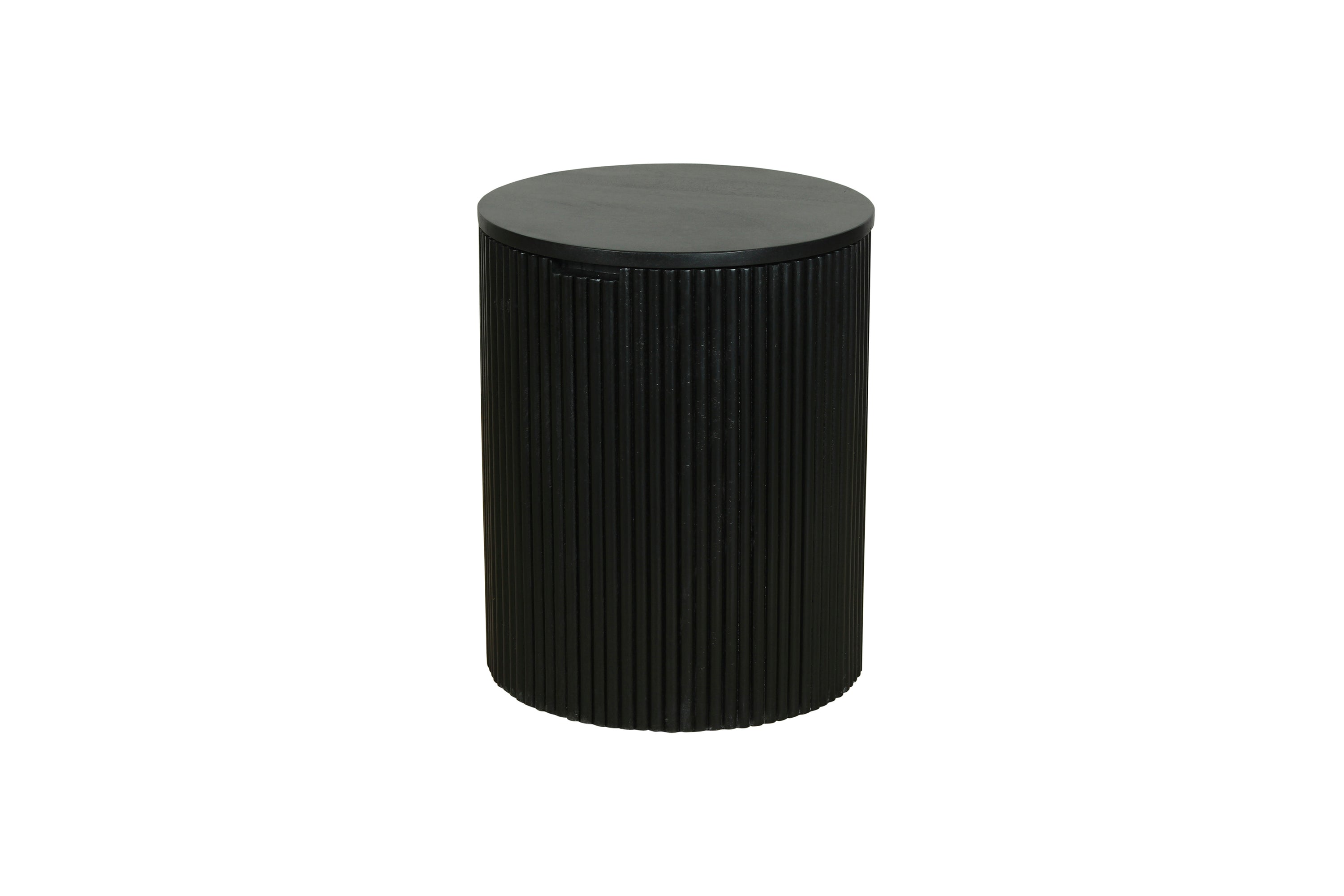 Beistelltisch OWEN / Tischplatte und Gestell in schwarz / Couchtisch / Sofatisch / Maße: D 40, H 50 cm