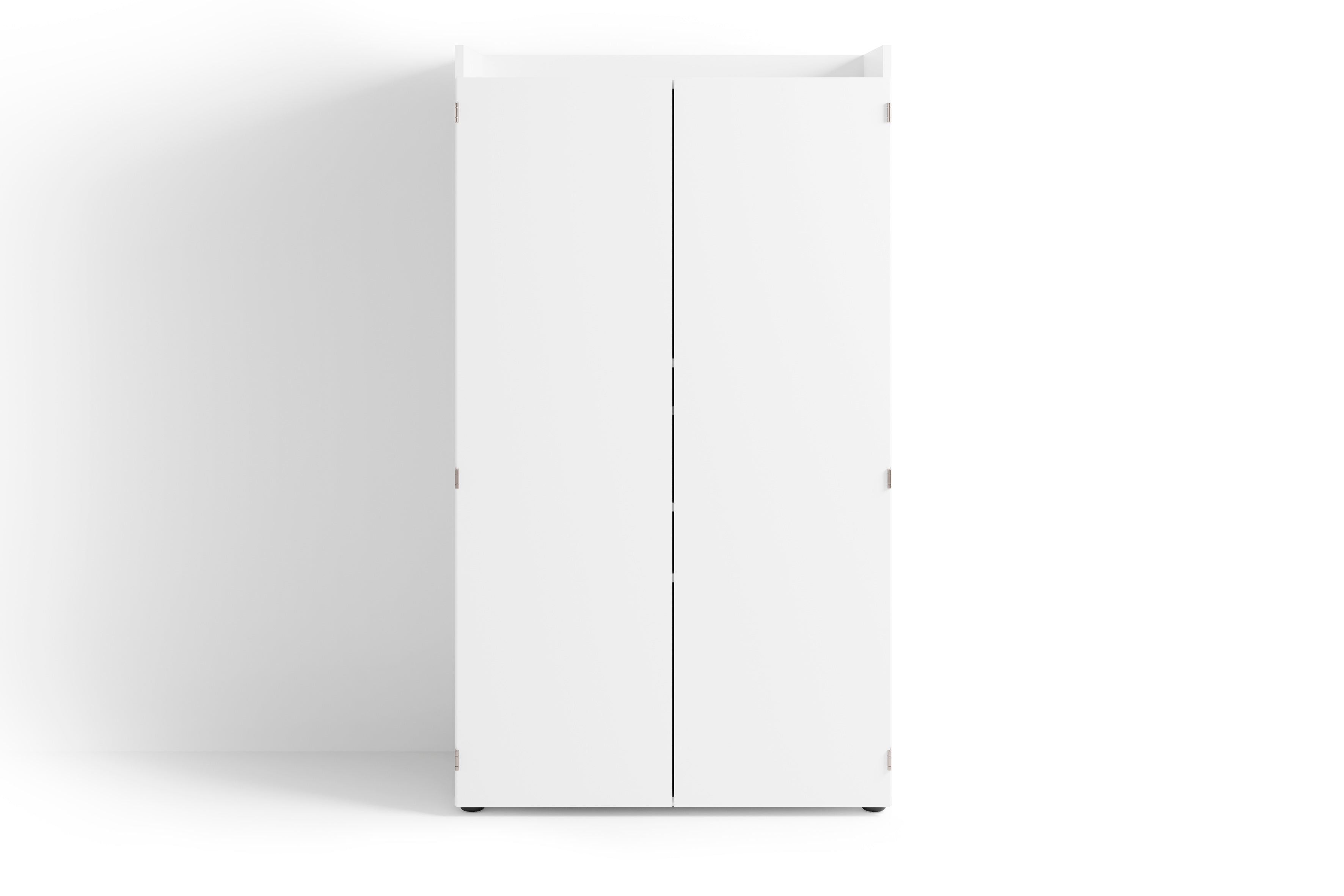 Sekretär JANNE / Sekretär matt weiß oder Artisan Eiche (Eiche-Optik) / Office-Schrank mit 2 Türen / platzsparend / Grifflos / B 80, H 141, T 40 cm