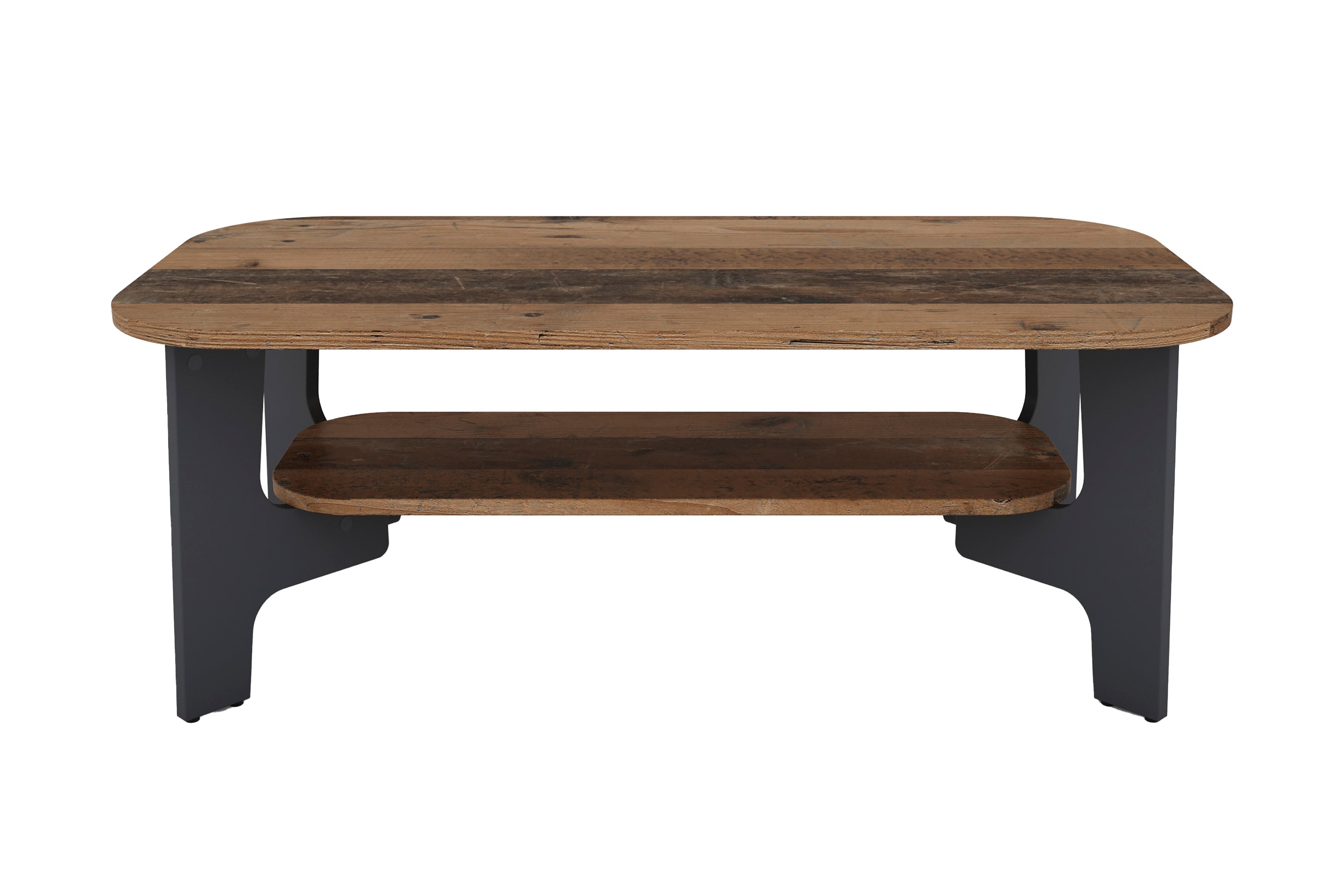 Couchtisch JONNY / Melamin Artisan Eiche (Eiche-Optik), Old Wood (Altholz-Optik) oder weiß, Melamin Anthrazit / B 110, H 42,5, T 55 cm / mit Ablageboden