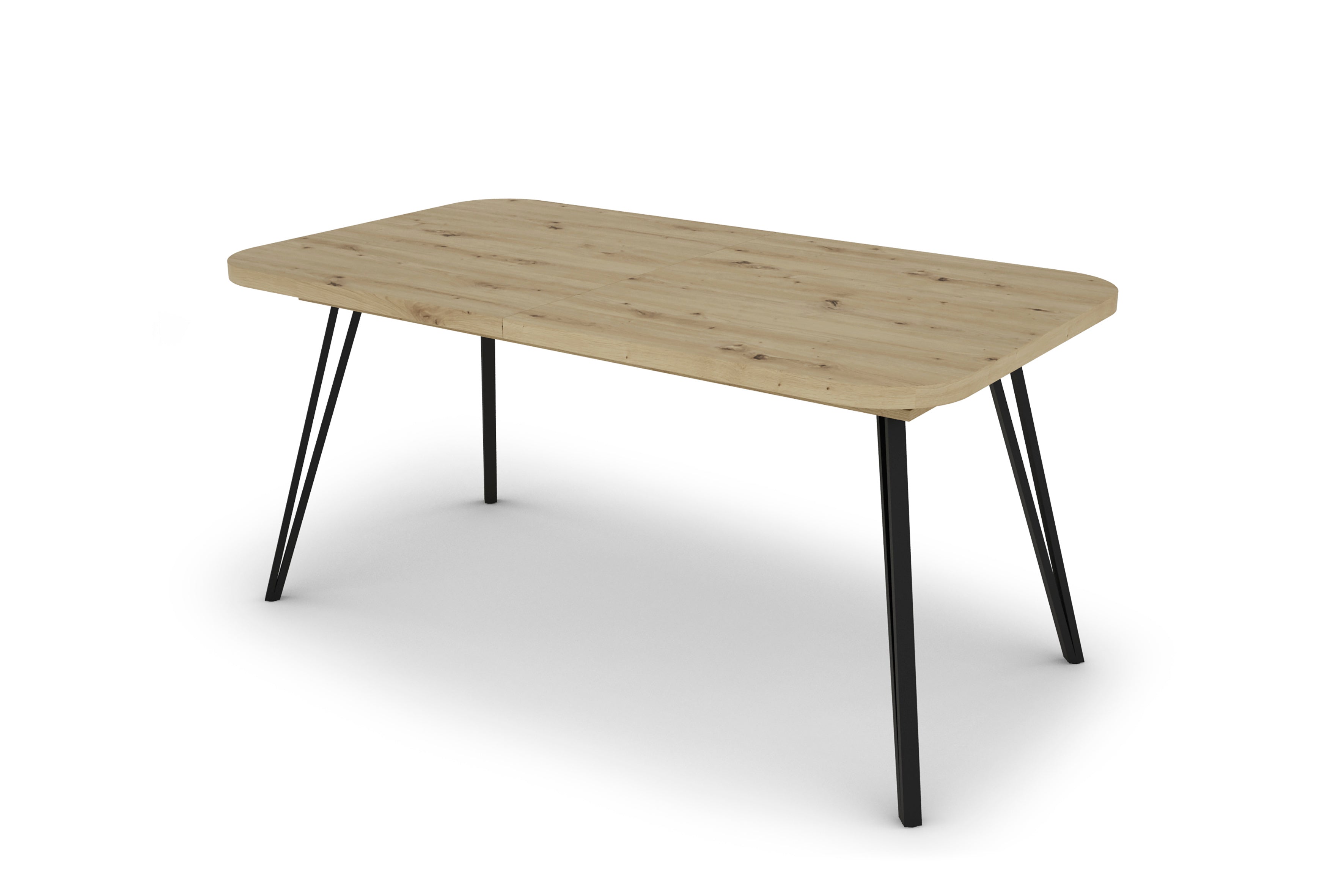 Esszimmertisch LIFE / Eiche-Optik braun / großer Auszugstisch 160 cm bis 240 cm / Tisch mit Ausziehfunktion / Tisch mit Synchronauszug und 2 Einlegeplatten / 160-240 x 90, H 76 cm