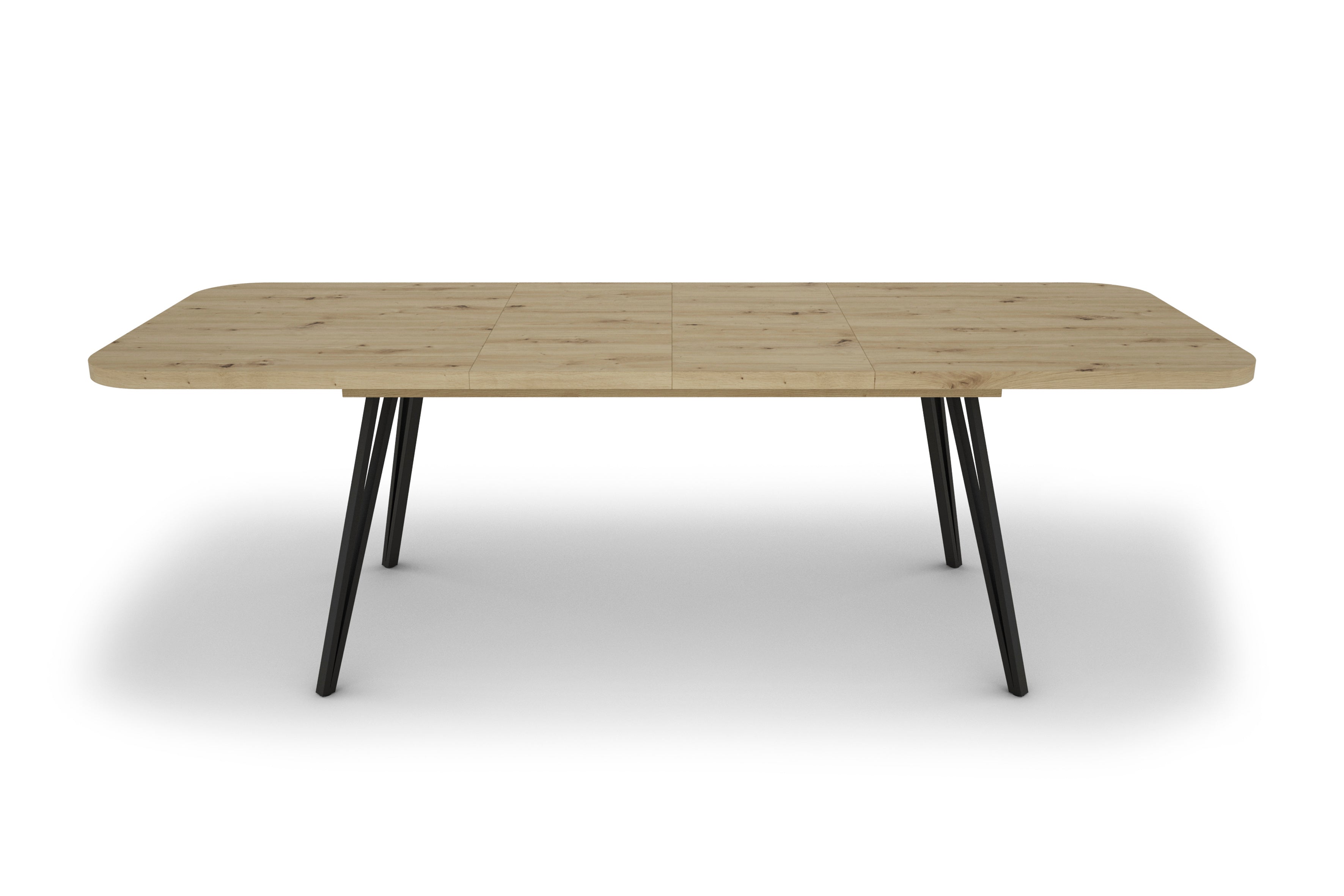 Esszimmertisch LIFE / Eiche-Optik braun / großer Auszugstisch 160 cm bis 240 cm / Tisch mit Ausziehfunktion / Tisch mit Synchronauszug und 2 Einlegeplatten / 160-240 x 90, H 76 cm