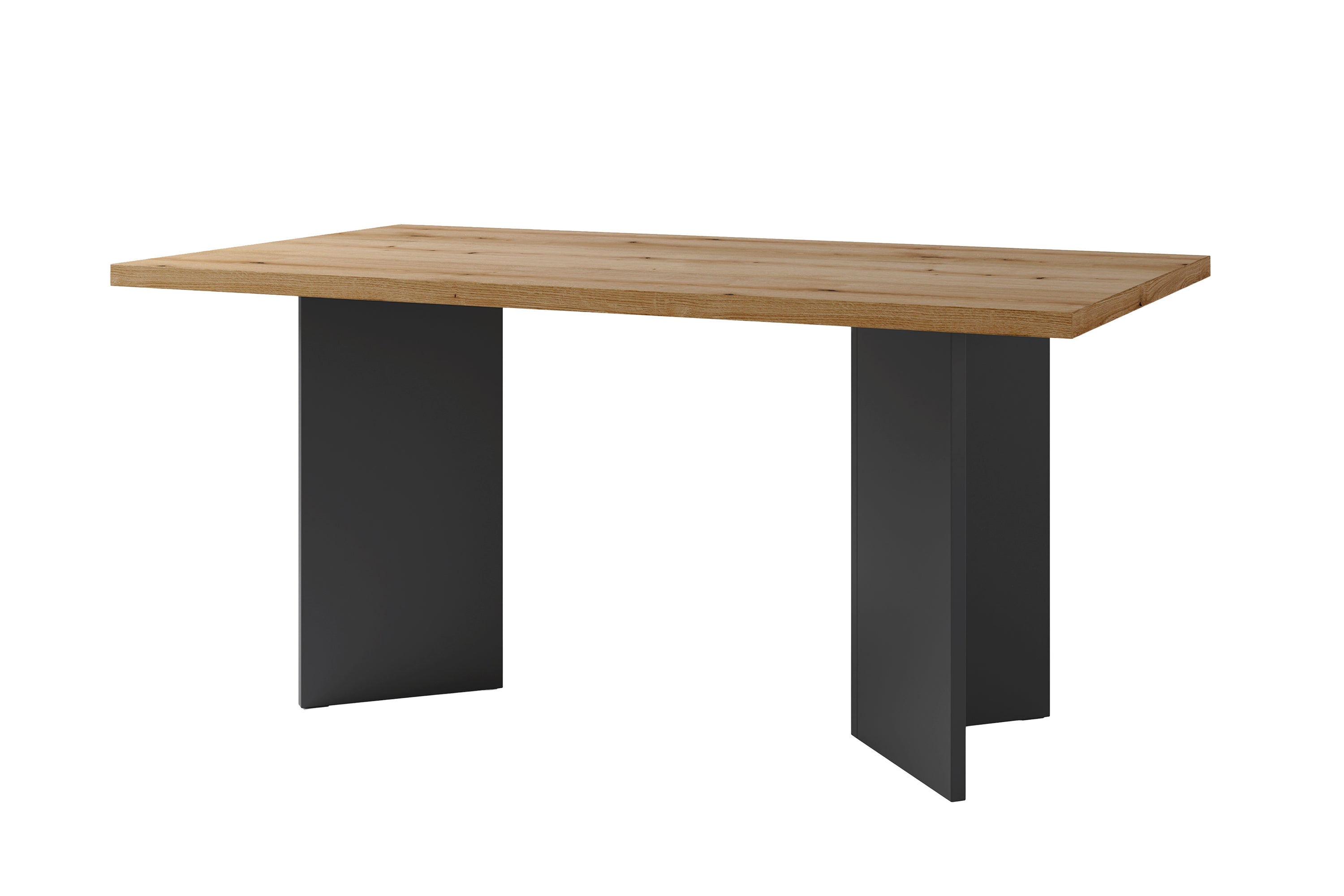 Tisch MARTEN / Tischplatte in Evoke Eiche - Optik, Gestell in anthrazit / stabile Konstruktion, bis 6 Personen / Esstisch / Küchentisch / Maße: 138 x 90, H 75,5 cm oder 160 x 90, H 75,5 cm