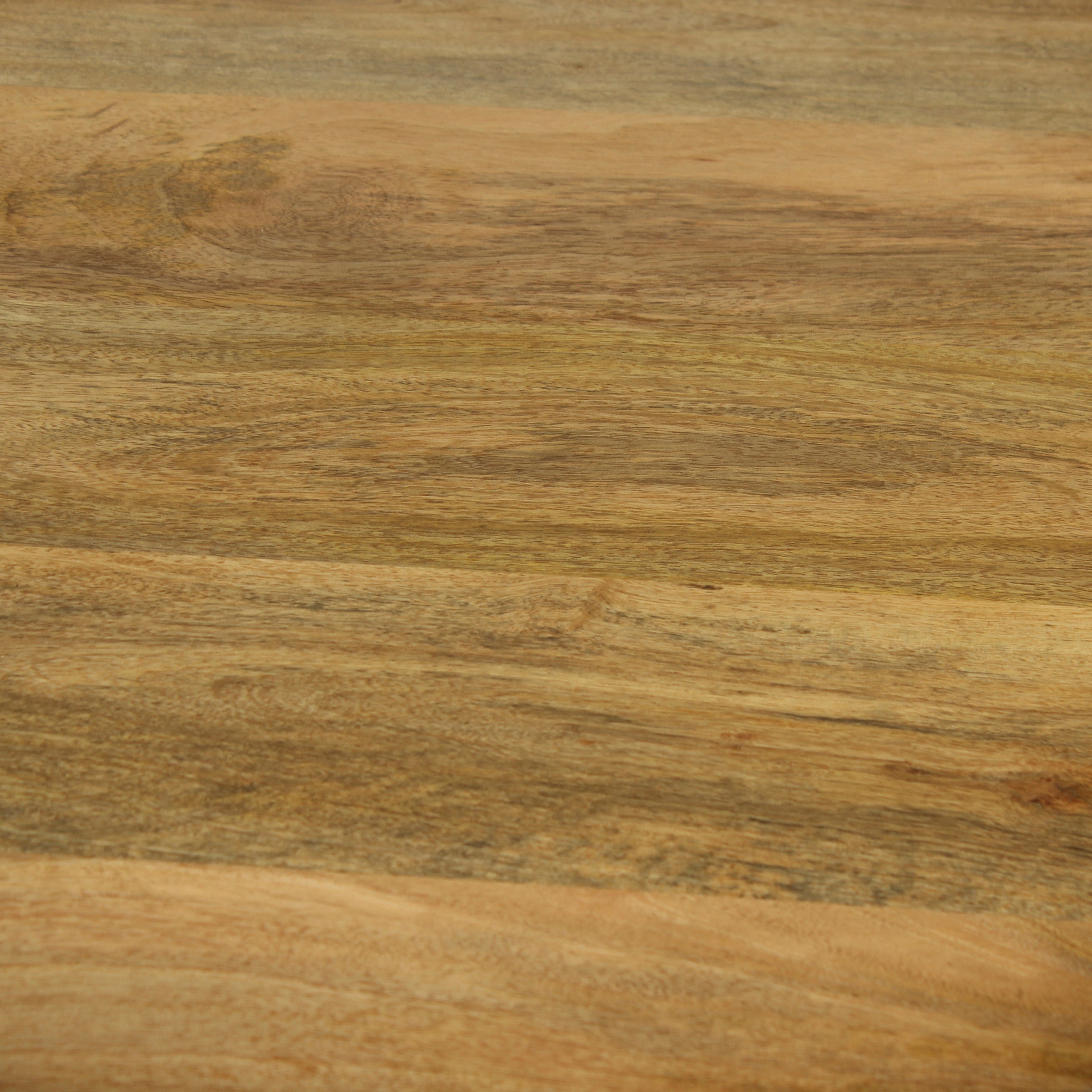 Couchtisch MILA / Platte Mango massiv / Gestell Metall schwarz / D 75, H 34 cm