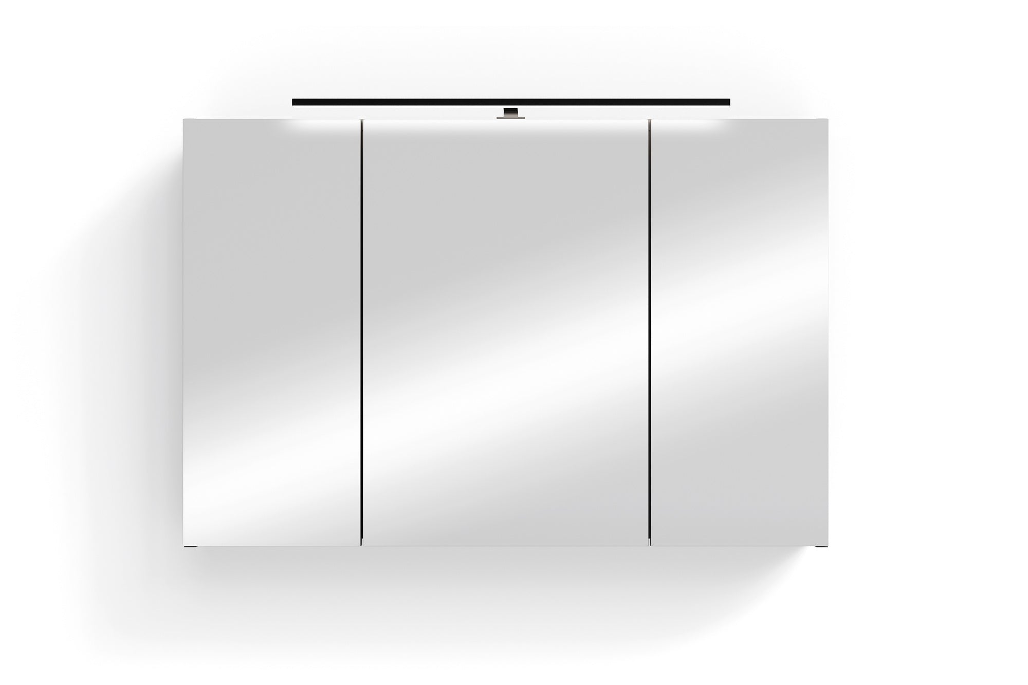 byLIVING Spiegelschrank SPREE / Korpus matt weiß oder anthrazit mit Spiegeltüren / Hängeschrank mit Soft-Close-Funktion / Inklusive LED-Beleuchtung / Badschrank mit Stecker- und Schalterdose / B 90, H 60, T 20 cm