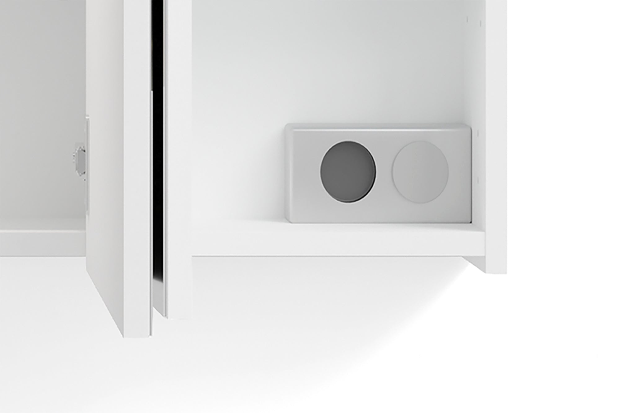 byLIVING Spiegelschrank SPREE / Korpus matt weiß oder anthrazit mit Spiegeltüren / Hängeschrank mit Soft-Close-Funktion / Inklusive LED-Beleuchtung / Badschrank mit Stecker- und Schalterdose / B 100, H 60, T 20 cm