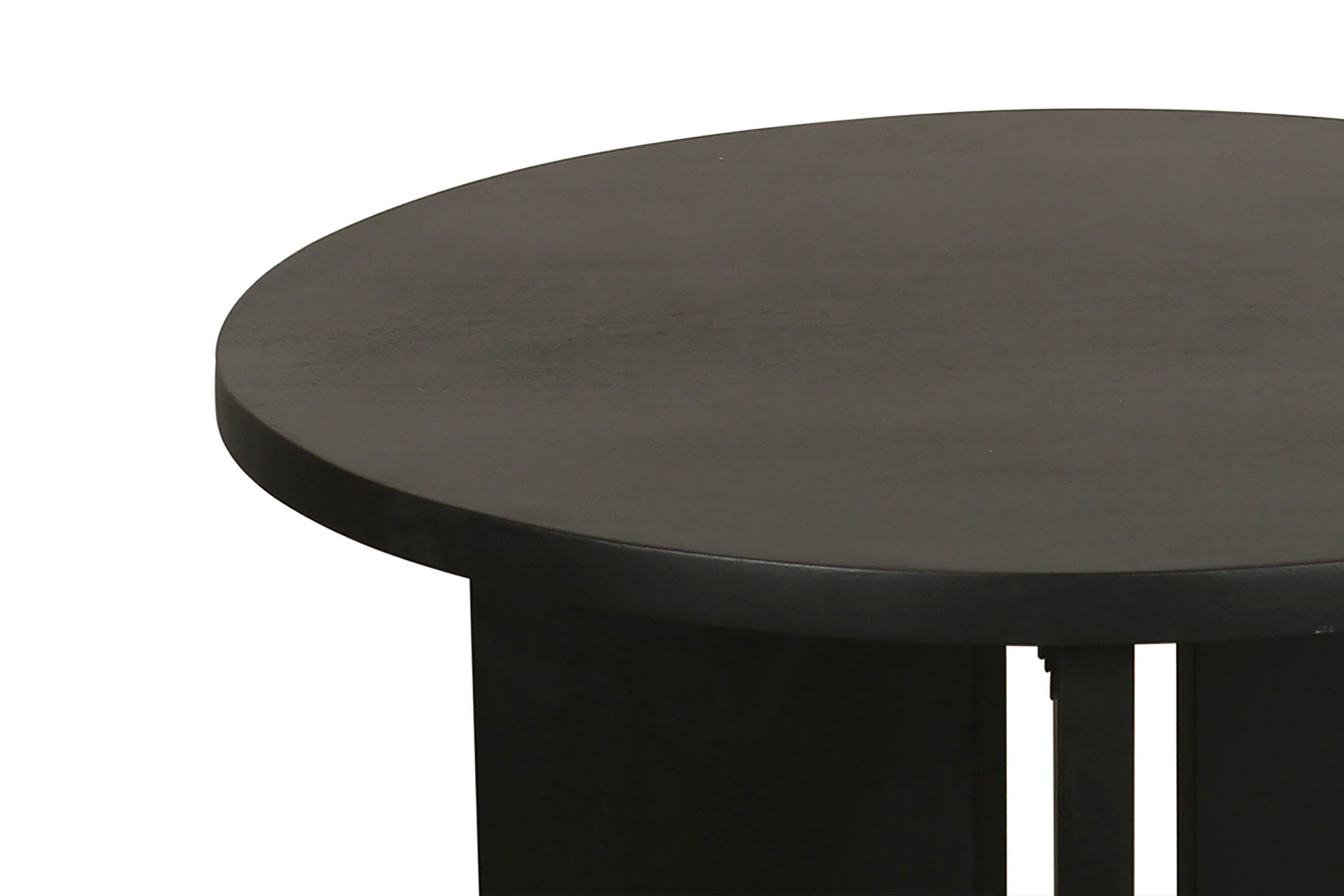 Beistelltisch ROUND / Rund / Massivholz Mango schwarz / D 40, H 30 cm oder D 60, H 41 cm