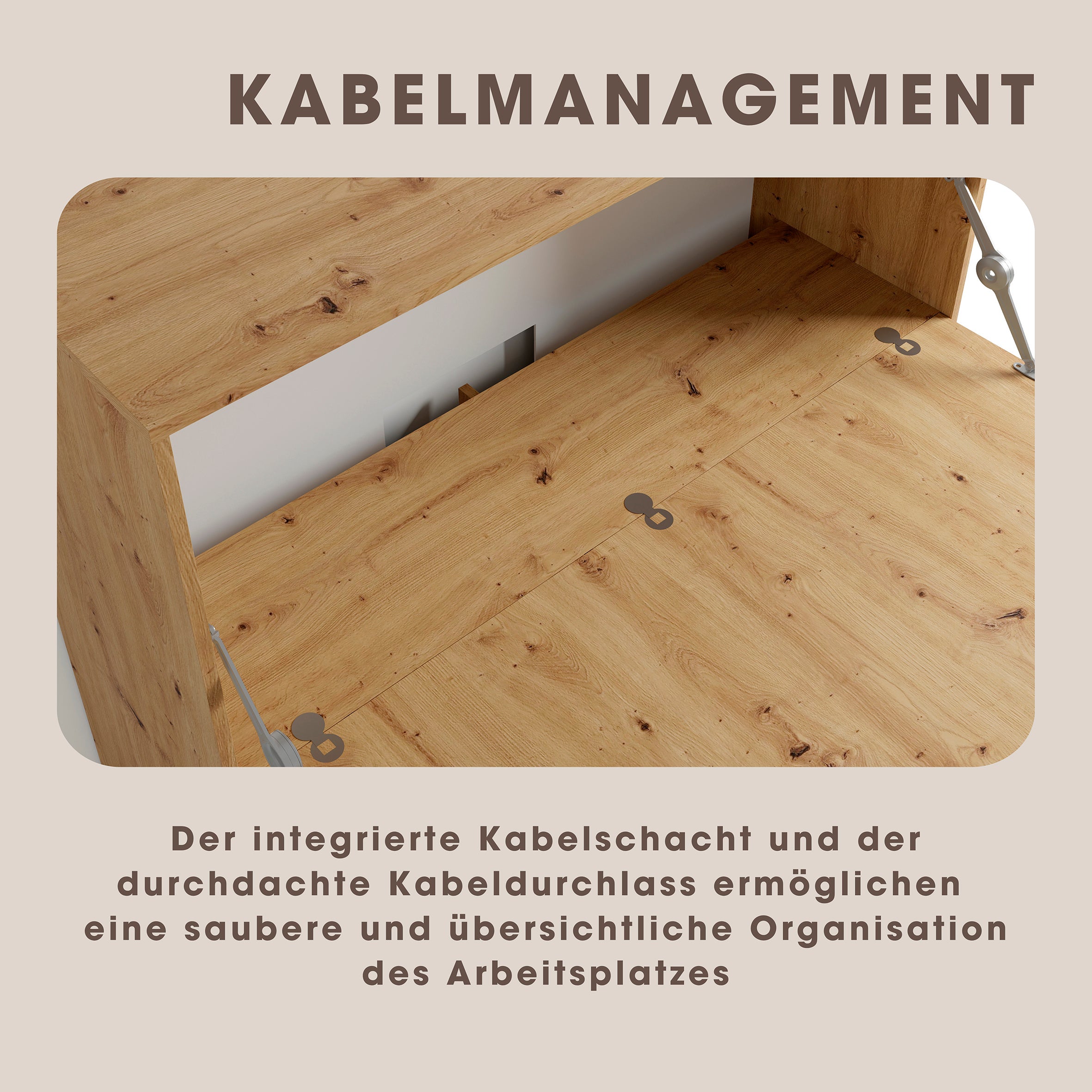 Sekretär MONTANA / Sekretär matt weiß oder Artisan Eiche (Eiche-Optik) / Office-Schrank mit 1 Klappe und 2 Türen / schwarze Griffe / B 120, H 127, T 40 cm