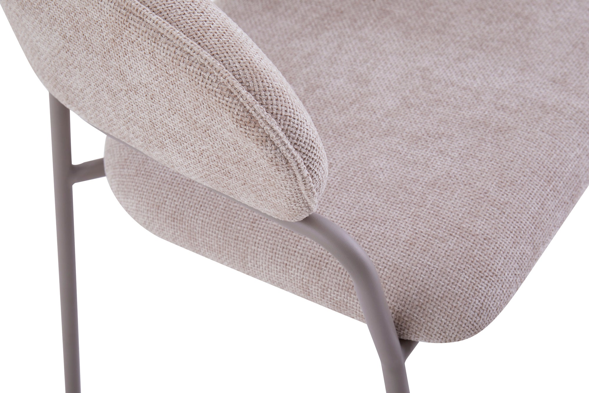 Stuhl 2-er Set CURVE / Webstoffbezug in dunkelgrau, dunkelgrün oder taupe, Gestell in schwarz / Esszimmerstuhl / Küchenstuhl / Maße: B 60 x H 86 x T 58 cm