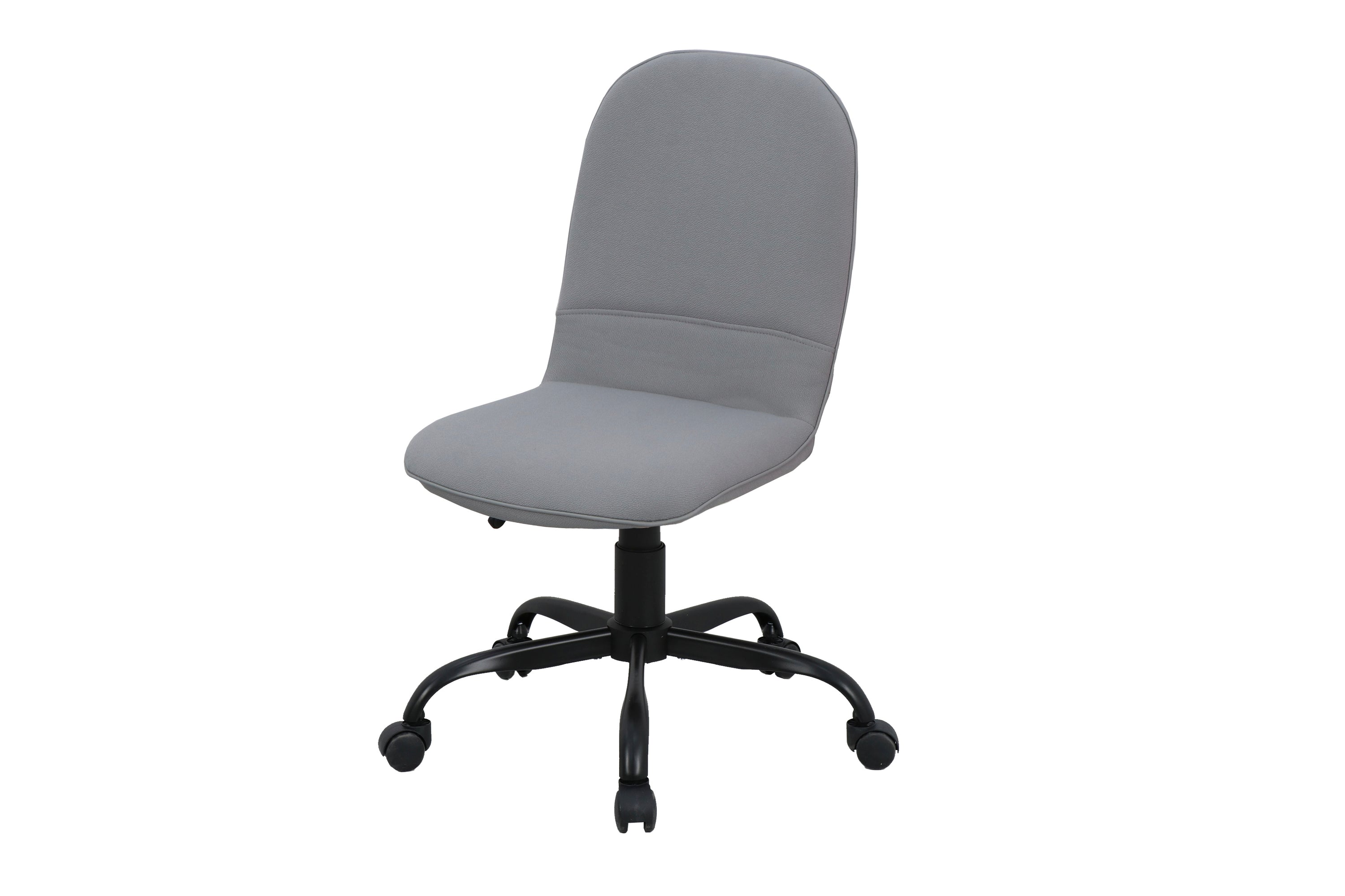Bürostuhl TROLLY Drehstuhl / Kinderstuhl / Metall schwarz pulverbeschichtet / Bezug Webstoff pink oder hellgrau / klappbar / Sicherheitsdoppelrollen / Maße: B 42, H 85-95, T 54 cm