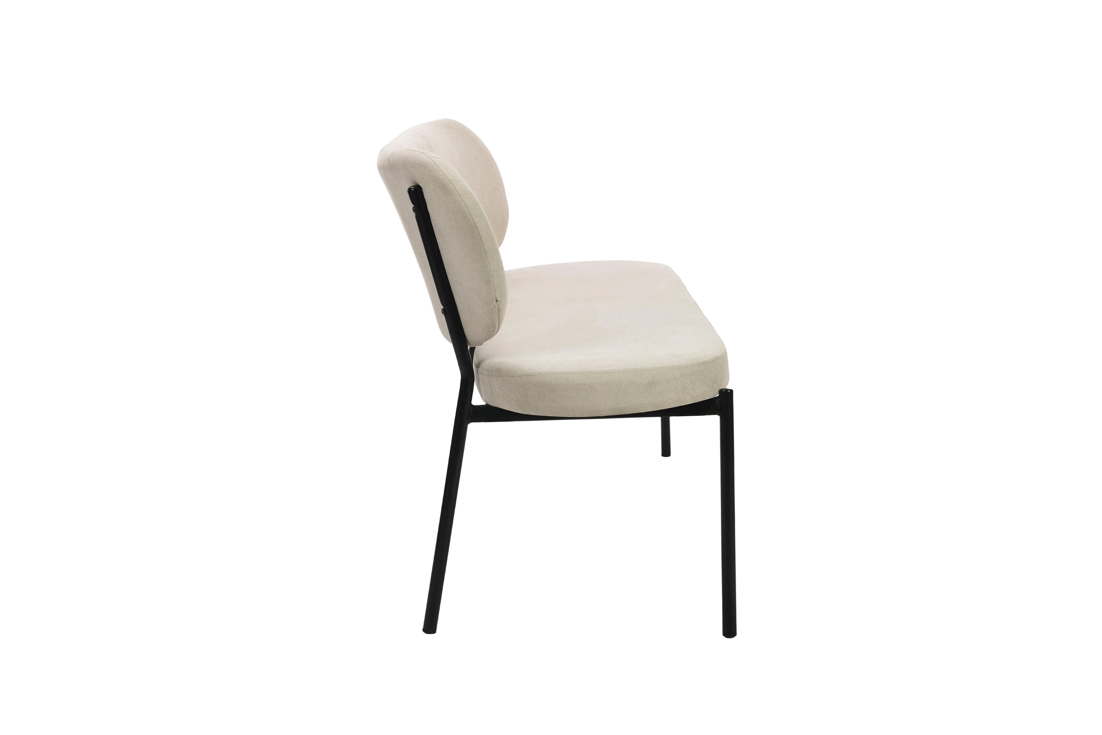 Bank JERSEY / Webstoff dunkelgrau oder / Gestell Metall schwarz / Bank mit Rückenlehne / B 160, H 82, T 62 cm