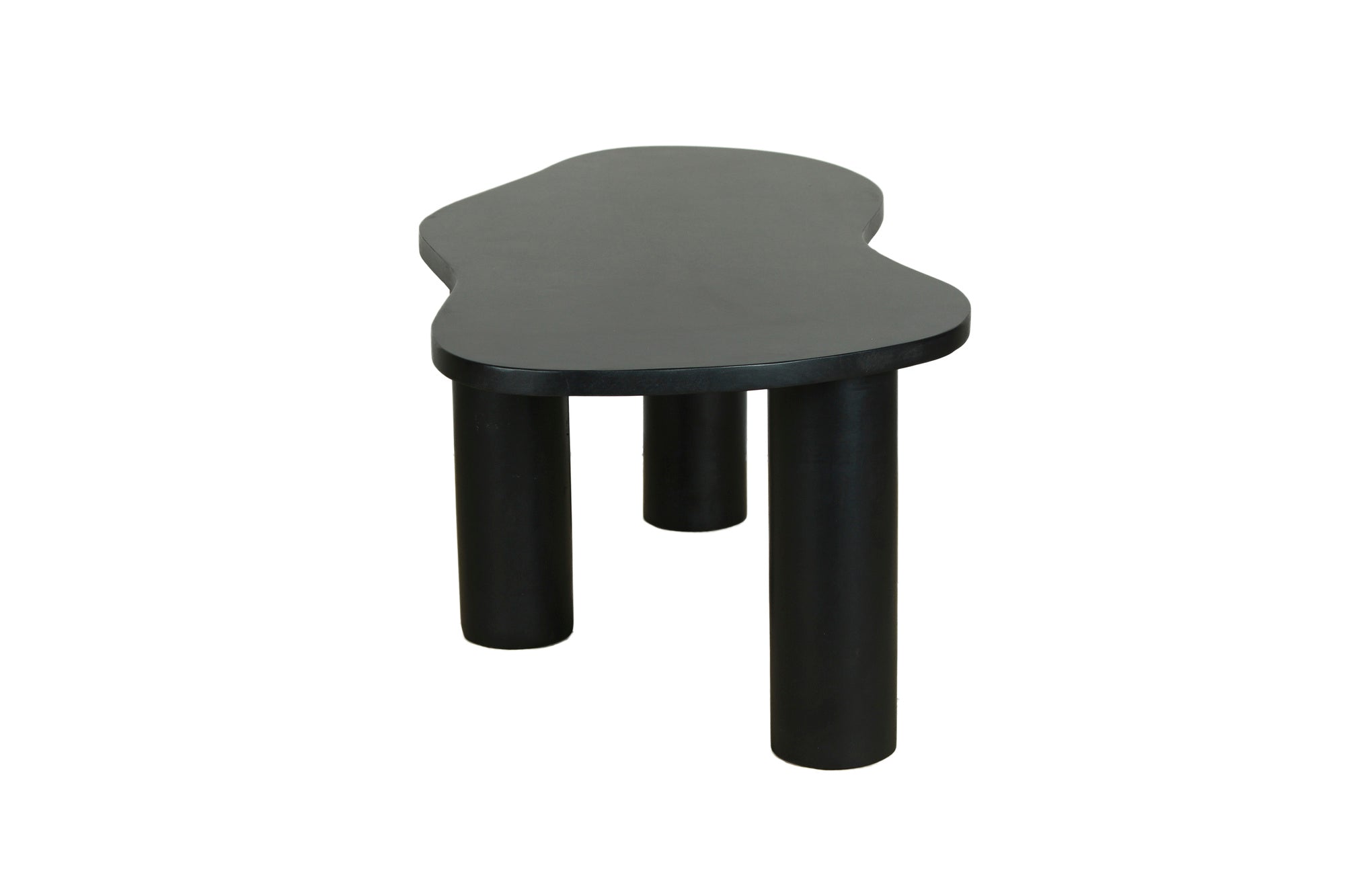 byLIVING Couchtisch ETHAN / Tischplatte und Gestell in schwarz oder naturfarben (Akazie) / Wohnzimmertisch / Beistelltisch / Maße: B 110, H 45, T 55 cm