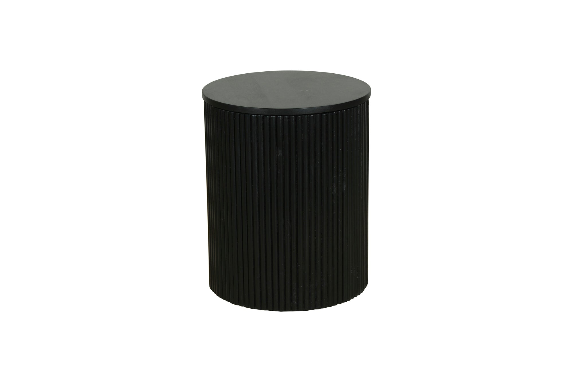 Beistelltisch OWEN / Tischplatte und Gestell in schwarz / Couchtisch / Sofatisch / Maße: D 40, H 50 cm