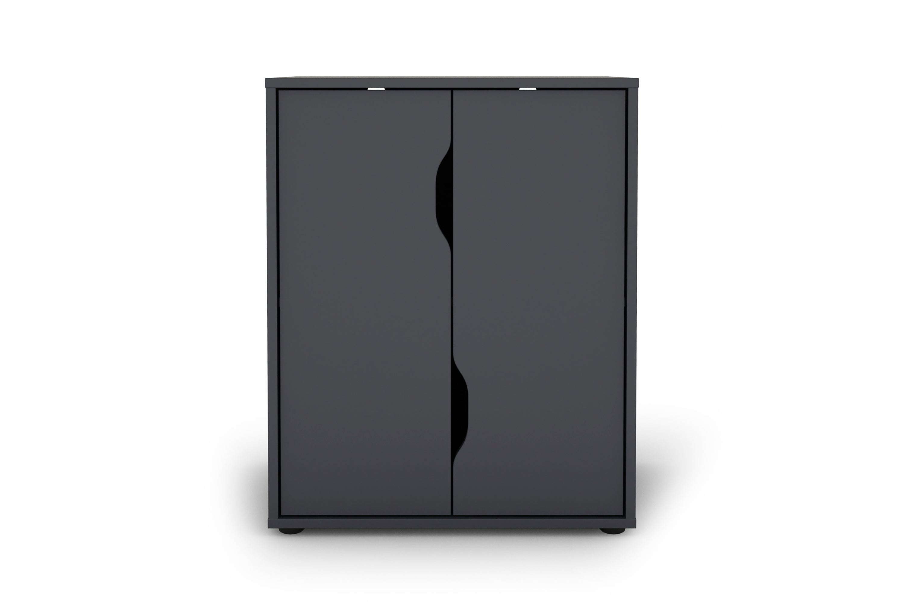 Aktenschrank BELFAST / mit viel Stauraum / 2 Türen / weiß oder anthazit / B 60, H 76,5, T 37 cm