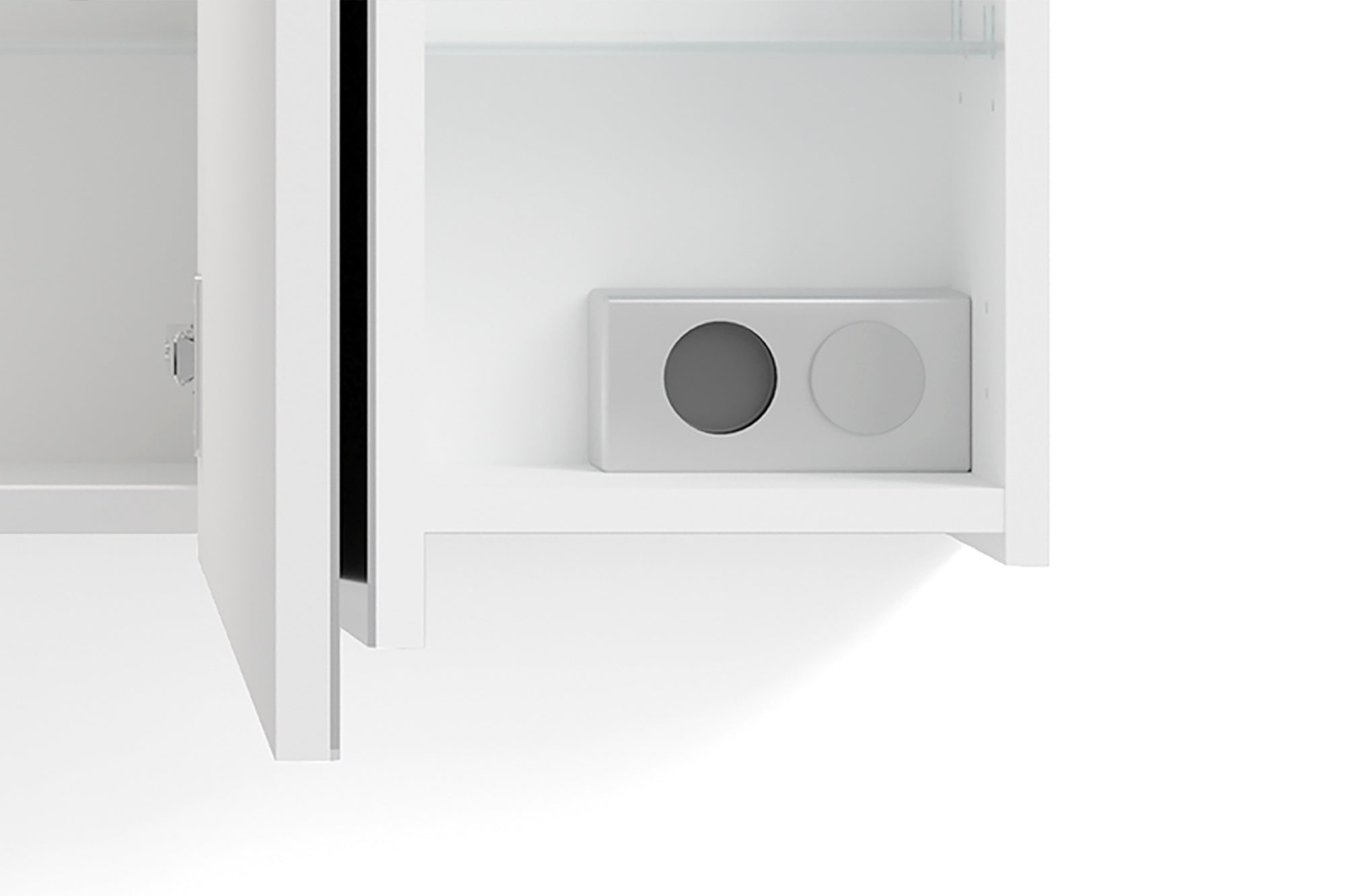 byLIVING Spiegelschrank SPREE / Korpus matt weiß oder anthrazit mit Spiegeltüren / Hängeschrank mit Soft-Close-Funktion / Inklusive LED-Beleuchtung / Badschrank mit Stecker- und Schalterdose / B 120, H 60, T 20 cm