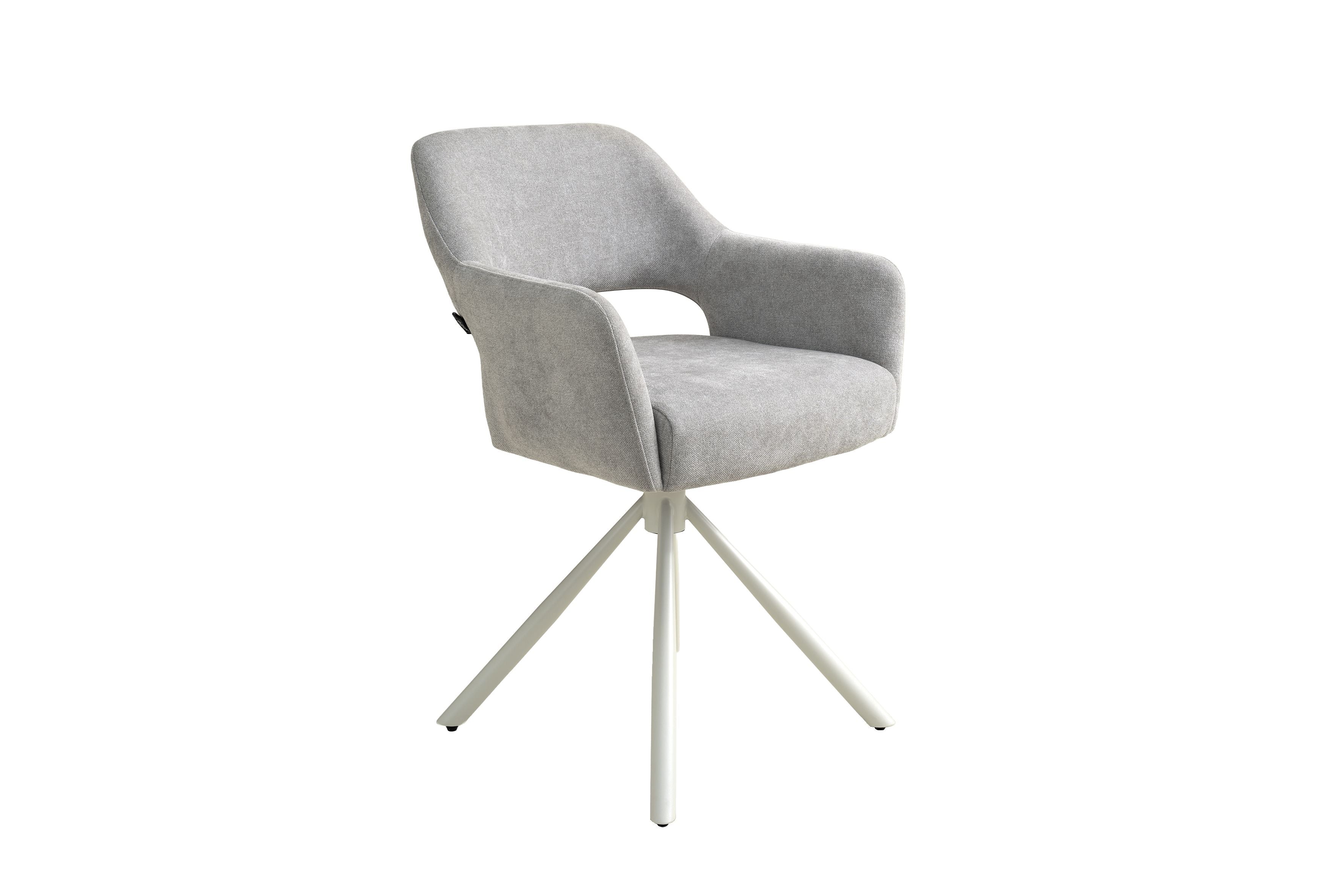 SCHÖNER WOHNEN-Kollektion Esszimmerstuhl STAVANGER 01, Bezug in Webstoff grau, Untergestell aus Metall schwarz oder Bezug in Webstoff greige, Untergestell aus Metall seidengrau