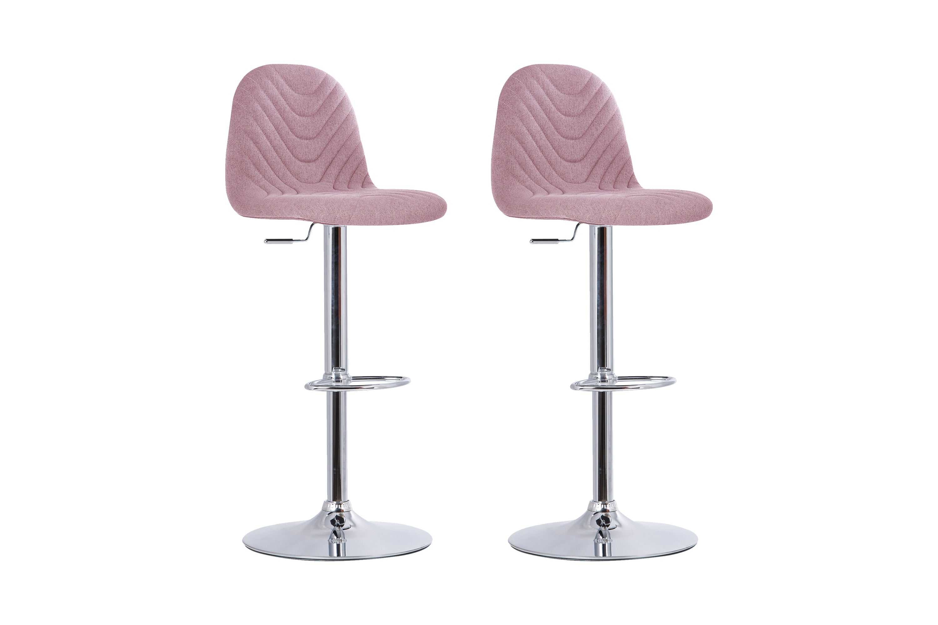 Barhocker CASINO / Moderner Barhocker in hellgrau, anthrazit oder rosa / Gestell verchromt mit Höhenverstellung / 360° drehbar / B 41,H 91,5-112,T 52,5 cm
