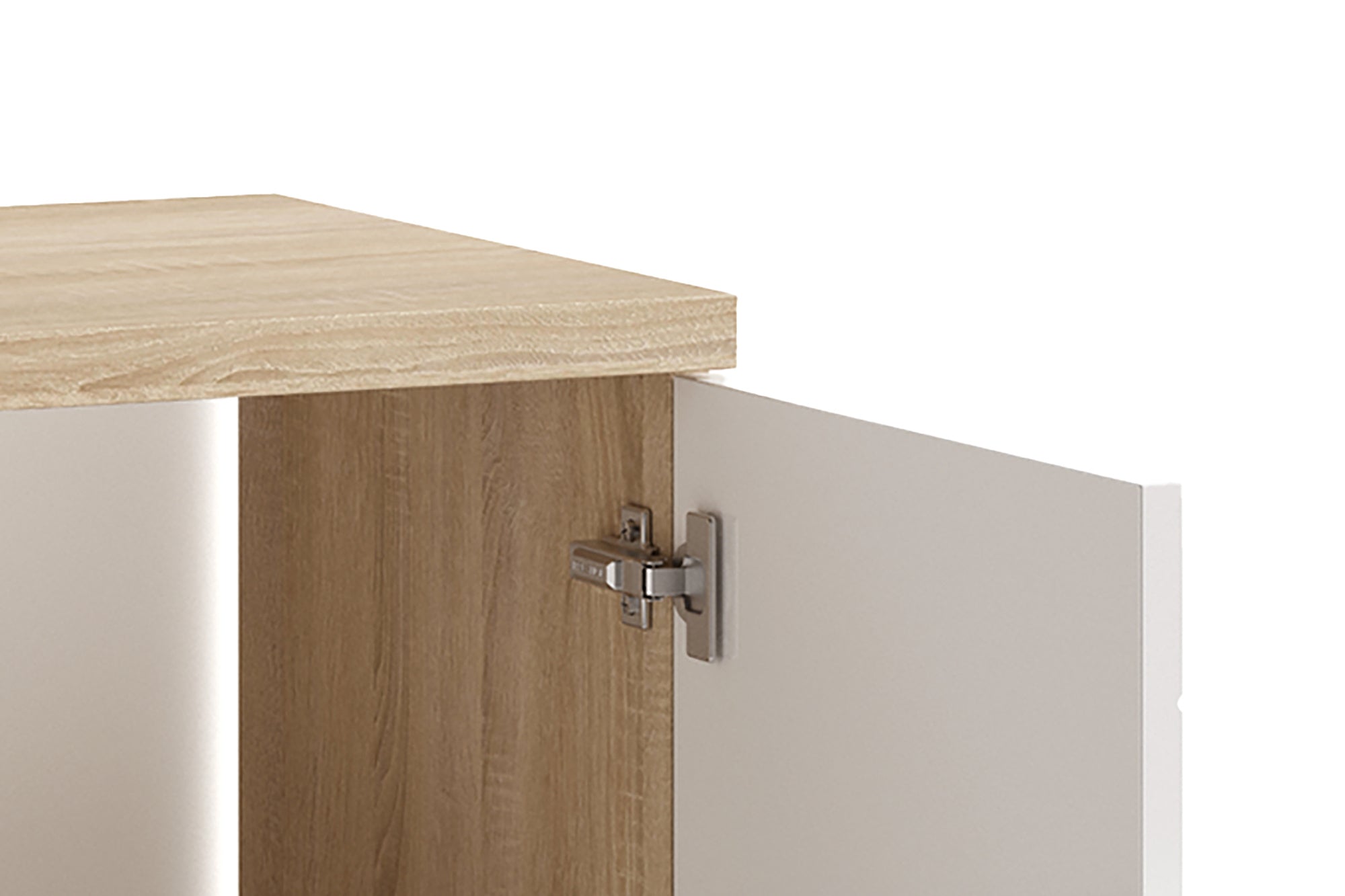 Waschbeckenunterschrank NEBRASKA / in anthrazit, Sonoma Eiche (Eiche-Optik) oder weiß / B 60, H 59, T 31,5 cm / 2-türig