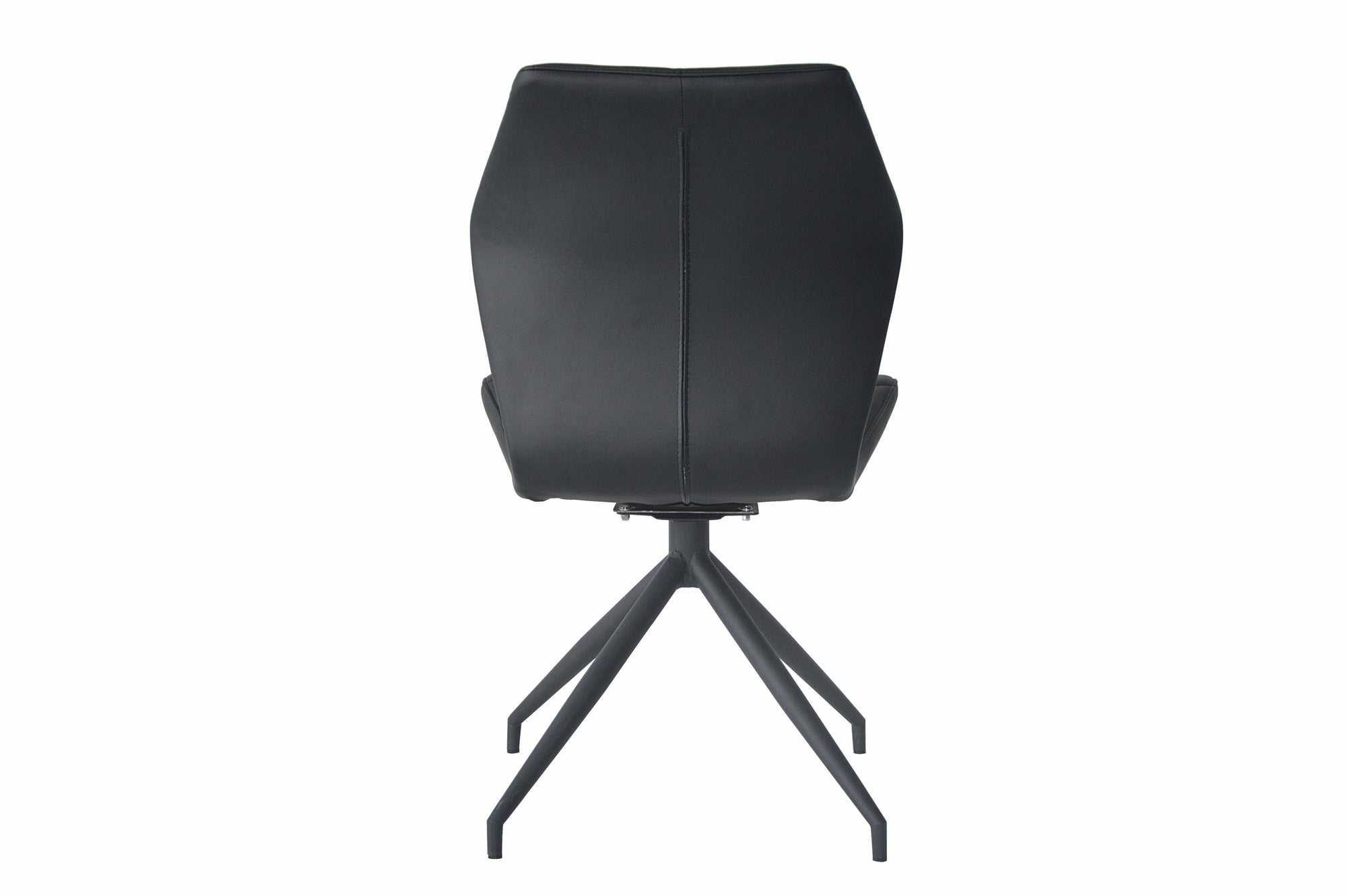 Esszimmerstuhl 2er Set IMKE / Kunstleder grau oder schwarz / Gestell Metall schwarz / Sitzschale 360° drehbar / Esszimmerstuhl / Diamanten-Steppung / B 52, H 90,5, T 62 cm