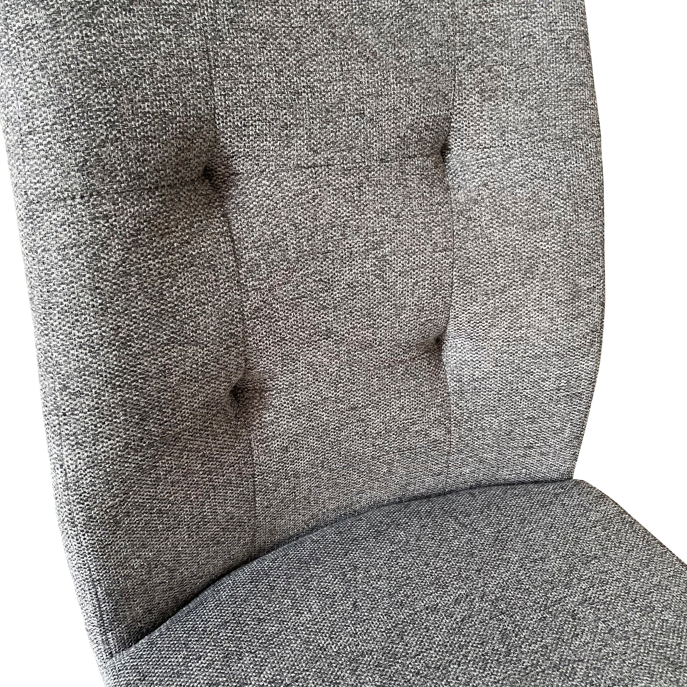 2er Set Schwingstuhl MARLEN XXL / Vintage-Stoff anthrazit, Vintage-Stoff braun Gestell verchromt oder Webstoff dunkelgrau Gestell schwarz / Küchenstühle / Esszimmerstühle / Polsterstuhl / Stühle / B 47, H 96, T 62 cm