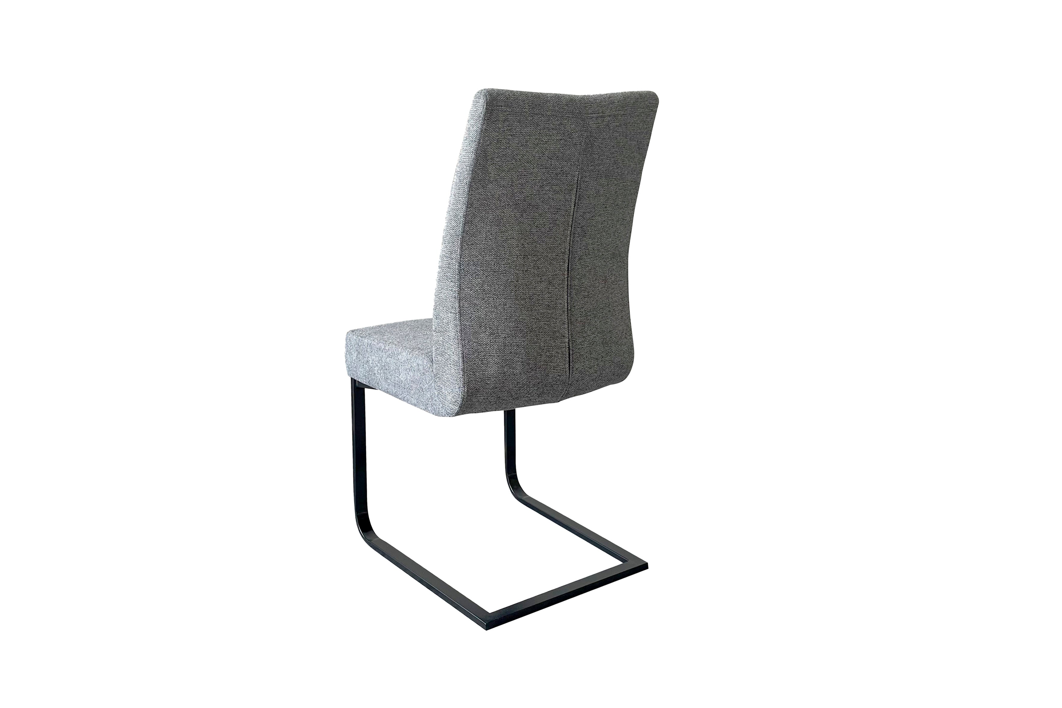 2er Set Schwingstuhl MARLEN XXL / Vintage-Stoff anthrazit, Vintage-Stoff braun Gestell verchromt oder Webstoff dunkelgrau Gestell schwarz / Küchenstühle / Esszimmerstühle / Polsterstuhl / Stühle / B 47, H 96, T 62 cm