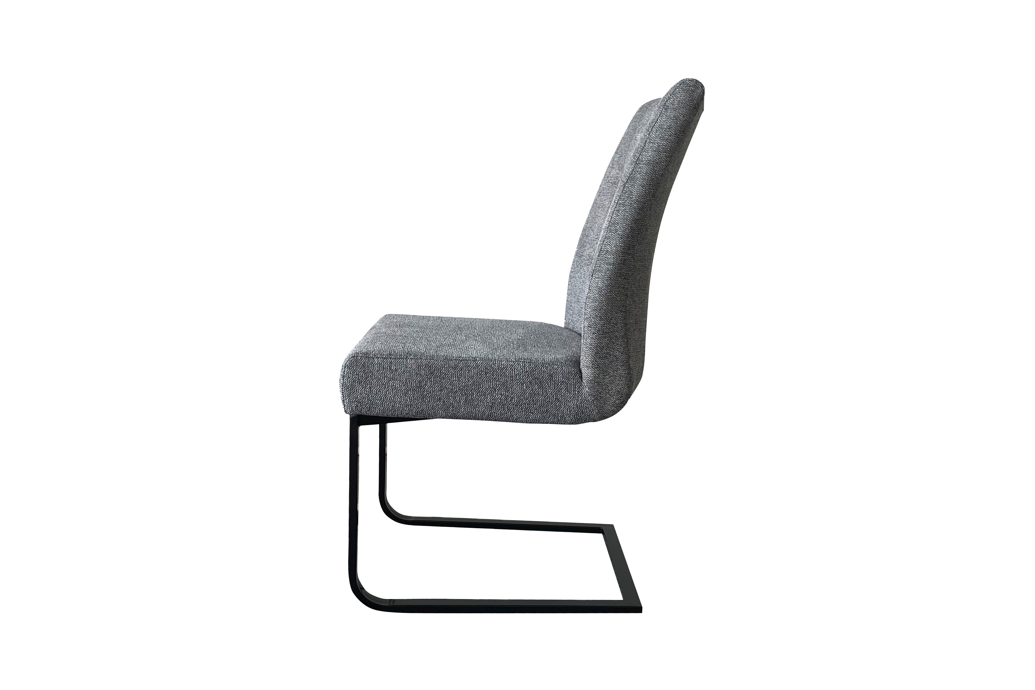 2er Set Schwingstuhl MARLEN XXL / Vintage-Stoff anthrazit, Vintage-Stoff braun Gestell verchromt oder Webstoff dunkelgrau Gestell schwarz / Küchenstühle / Esszimmerstühle / Polsterstuhl / Stühle / B 47, H 96, T 62 cm